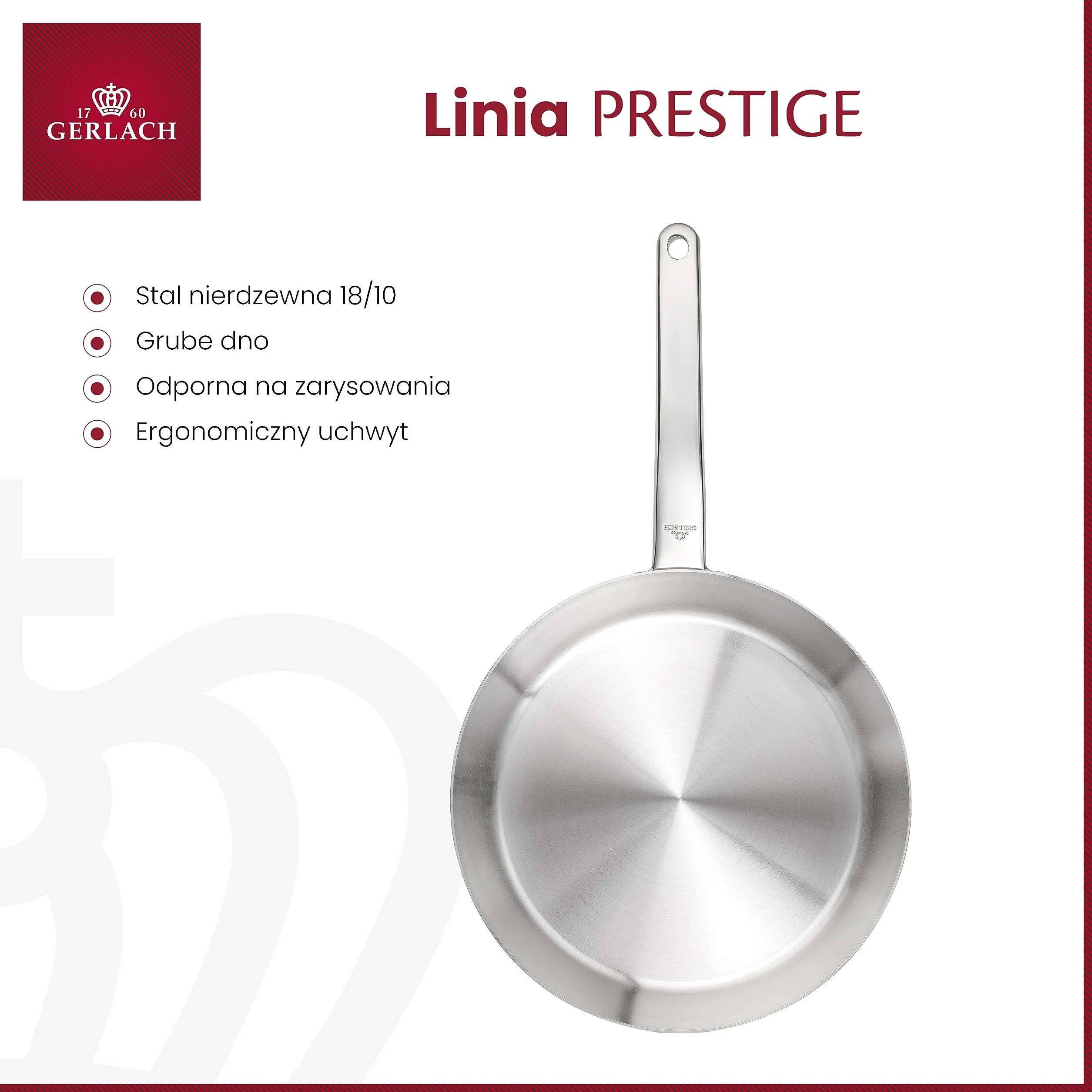 Gerlach Nk318 Patelnia ,Stal ,28 Cm