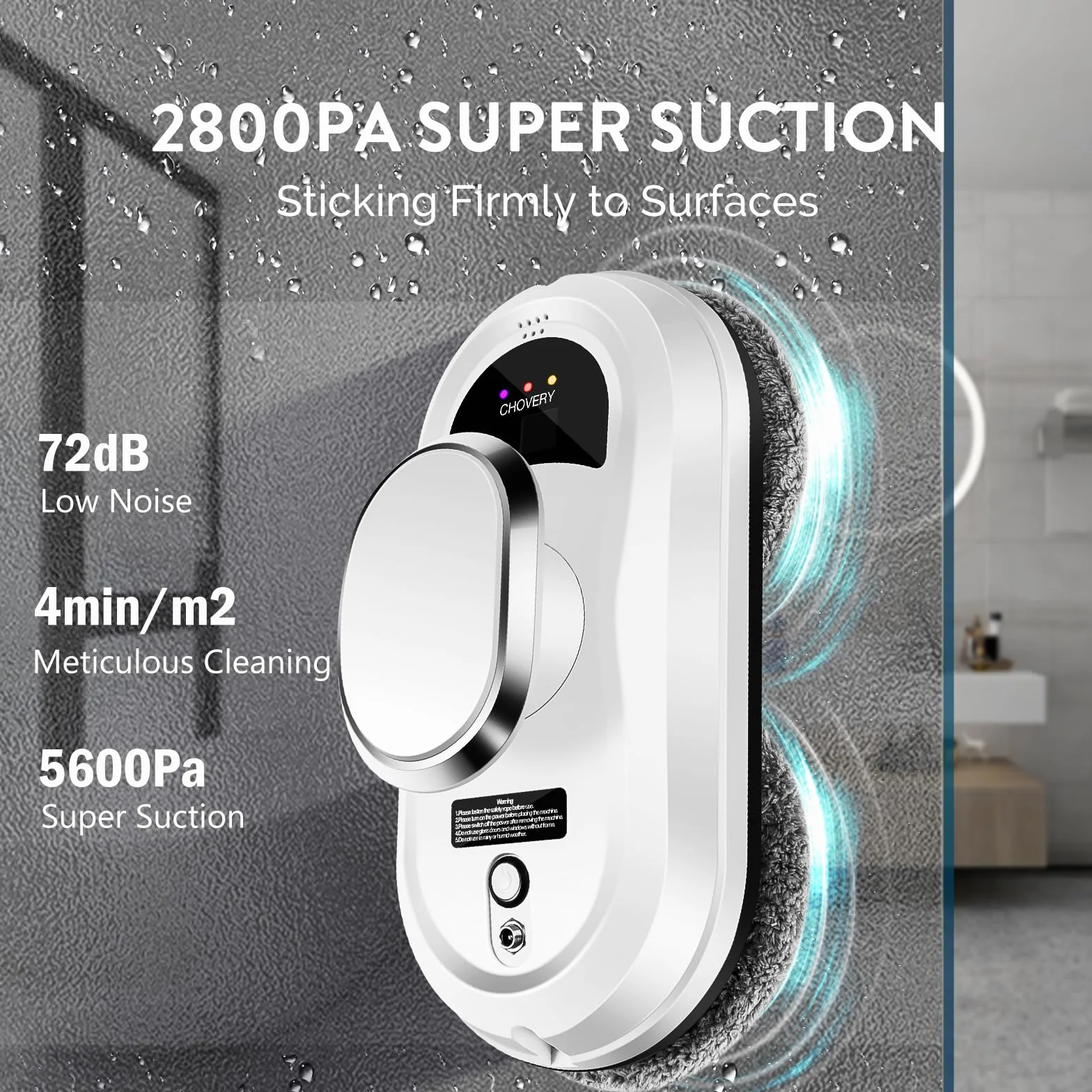 CHOVERY Robot 5600pa Super Ssanie Elektryczny Inteligentna Nawigacja