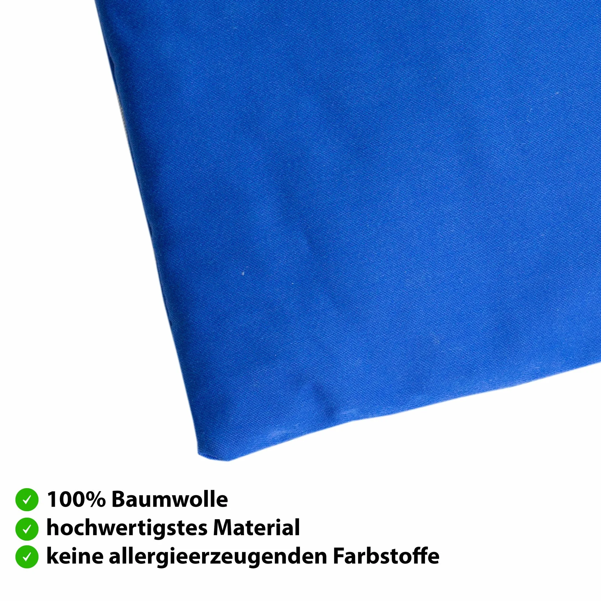 Poduszka z pestkami wiśni Bio firmy Bonblatt® – certyfikat Öko-Tex 100, naturalna i uczciwa produkowana w Niemczech – poduszka rozgrzewająca, poduszka z ziarnami, prezent dla dorosłych, niemowląt, dzieci i zwierząt (19 x 19 cm, niebieska)