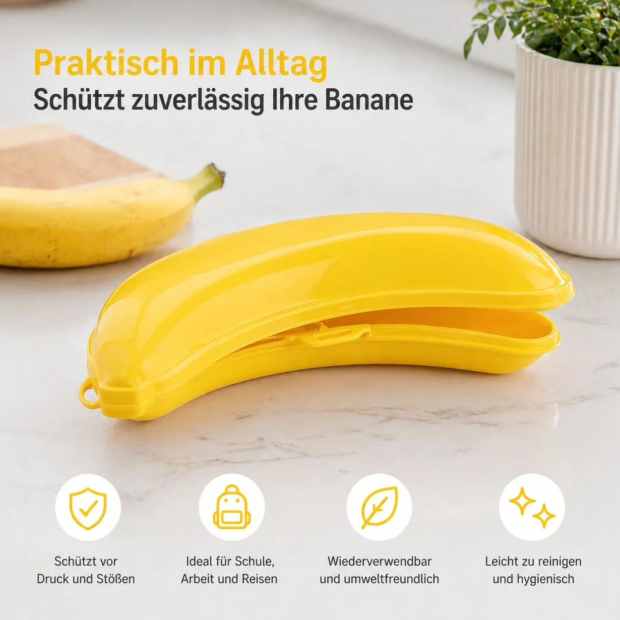 Osłona bananów, wielokrotnego użytku, outdoorowa torba podróżna, ochrona banana, gadżety kuchenne... pojemnik do przechowywania bez BPA, pudełko do przechowywania na piknik, kemping, zachowaj