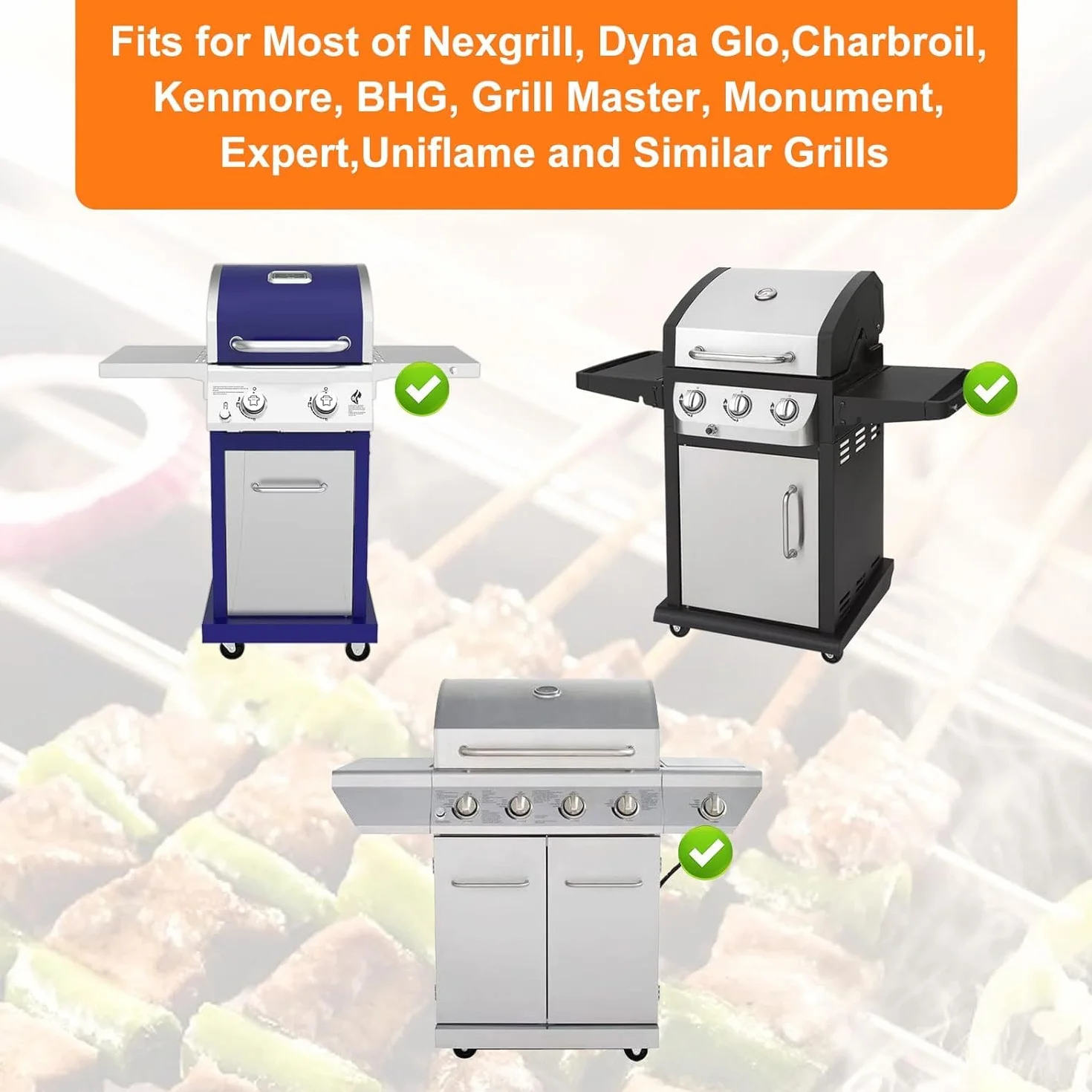 GFTIME Uniwersalna taca na tłuszcz z tacą ociekową od 38 cm do 65 cm, regulowana taca ociekowa do grilla gazowego z 2/3/4 palnikami od Charbroil, Dyna Glo, Nexgrill, Kenmore, Uniflame i innych