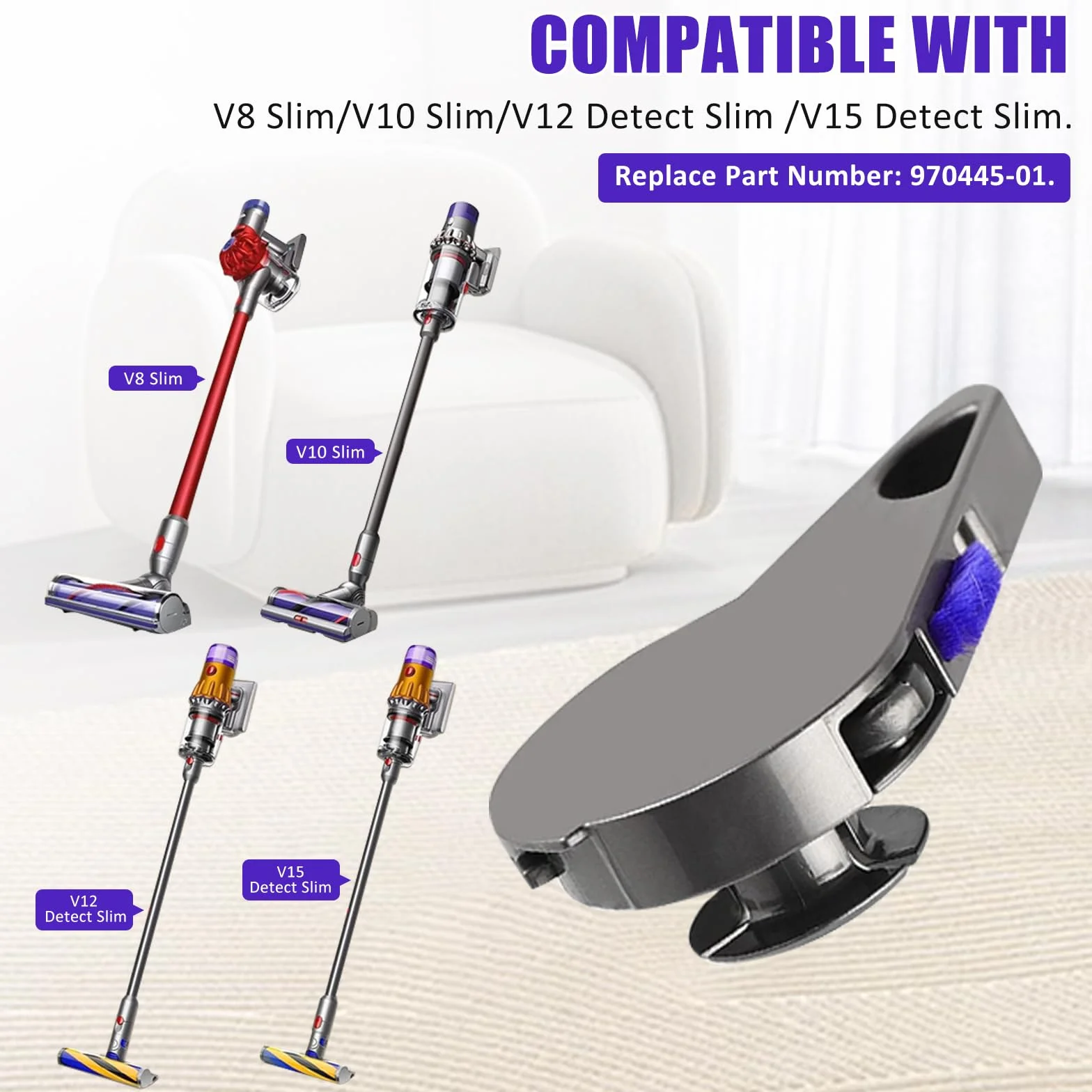 Zatyczka końcowa szczotki wałkowej do zamiennika Dyson Digital Slim Fluffy, V8 Slim, V12 V15 Detect Slim