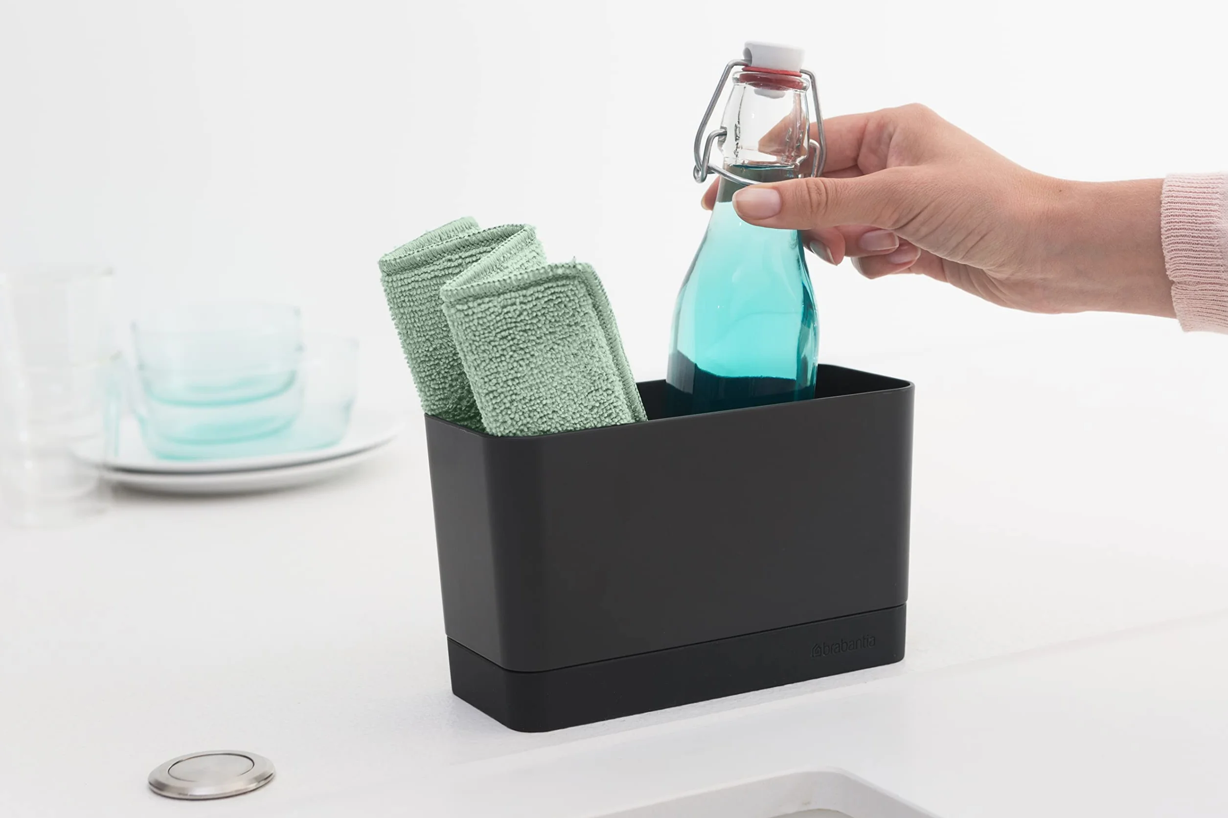 Brabantia Sinkside Podkładki Czyszczące z Mikrofibry Zestaw 3 - Jade Green