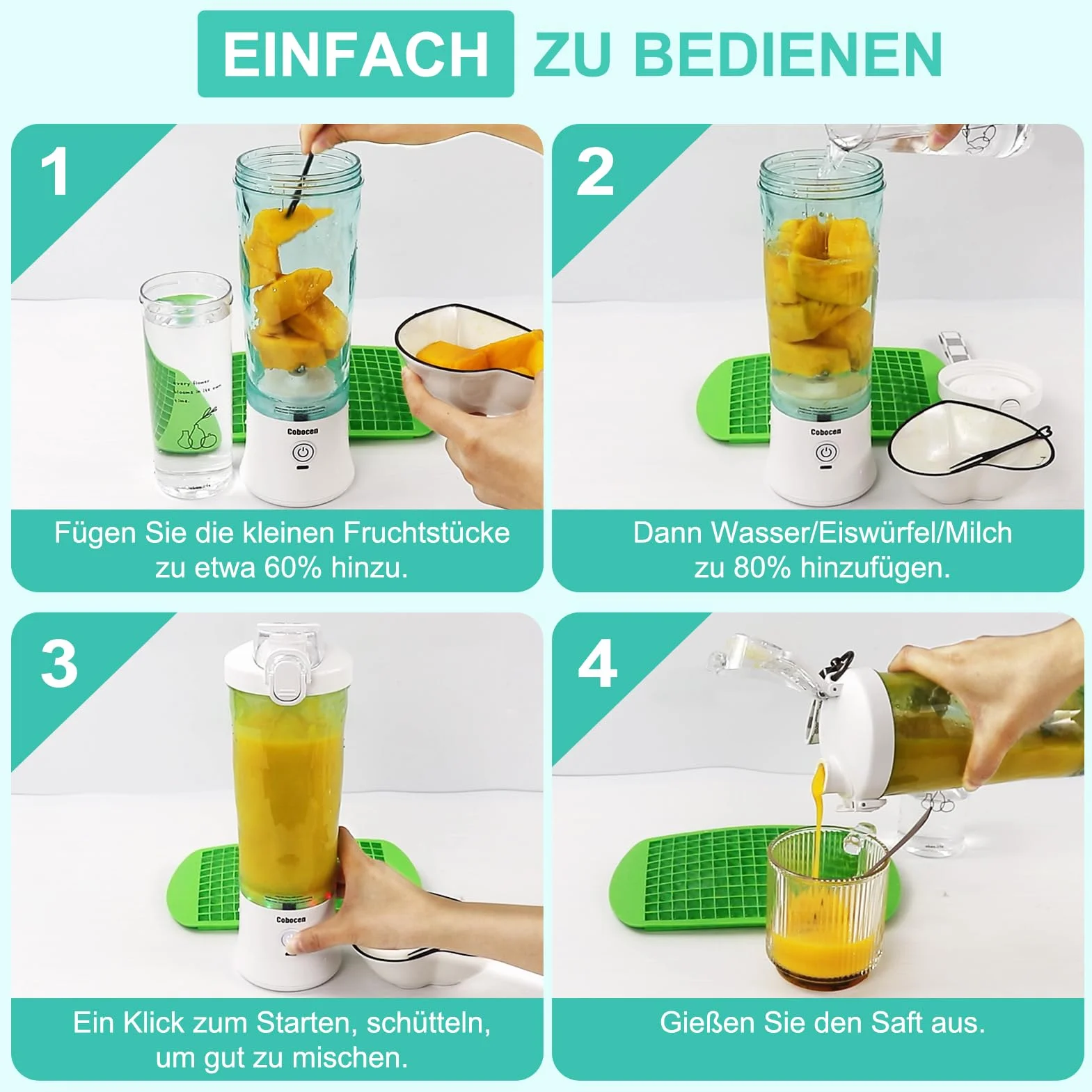 Amicool Maker To Go Blender, Biały, 600 ml