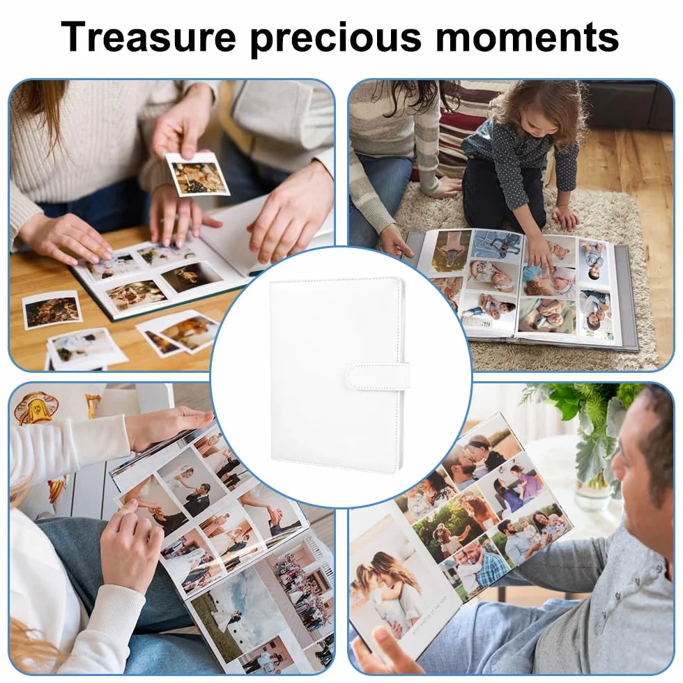 Album na zdjęcia Kompatybilny z Instax, album z 240 kieszonkami dla Fujifilm Instax, album z 240 kieszonkami dla Fujifilm dla serii Polaroid Hi-Print dla Mini 12, 11, 9, 8, 25, 70, 90, 40, 99 Se 7