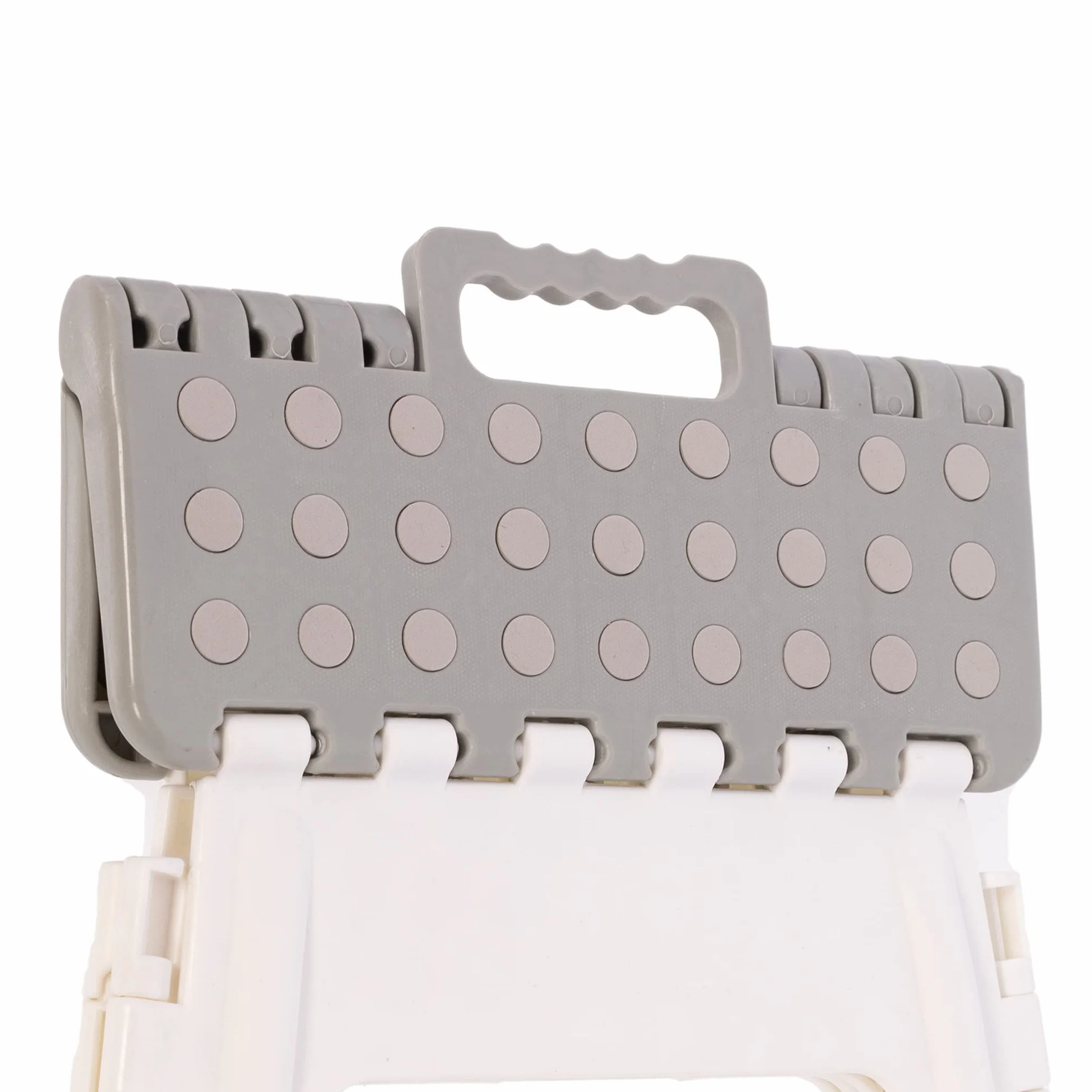 ARREGUI TB-039-GB mały składany taboret, dla dzieci i dorosłych, przenośny, składany stołek, obciążenie 150 kg, taboret do kuchni, łazienki, na kemping, do ogrodu, 39 cm wysokości, biały