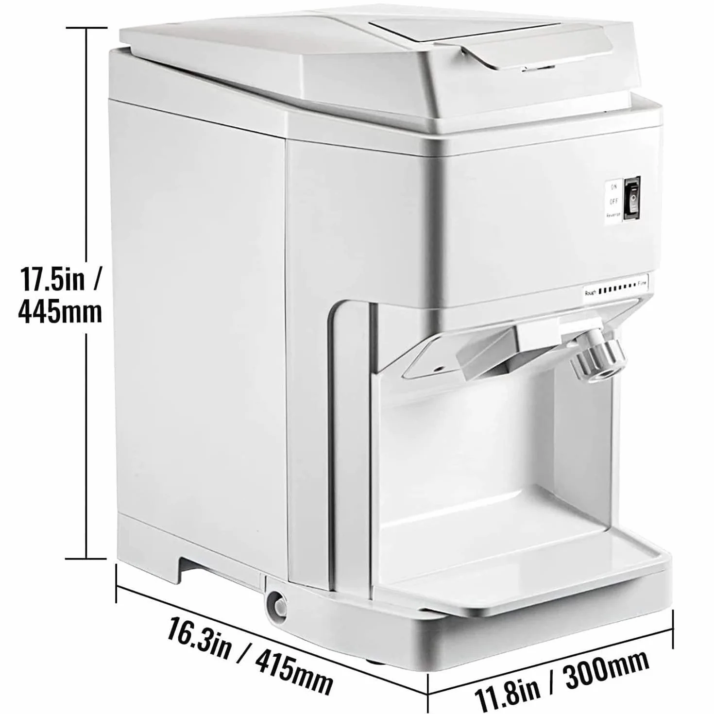 Przenośna kruszarka do lodu i kruszarka do lodu, 250 W, 265 funtów/h, pojemność 2,3 l, idealna do użytku domowego i komercyjnego