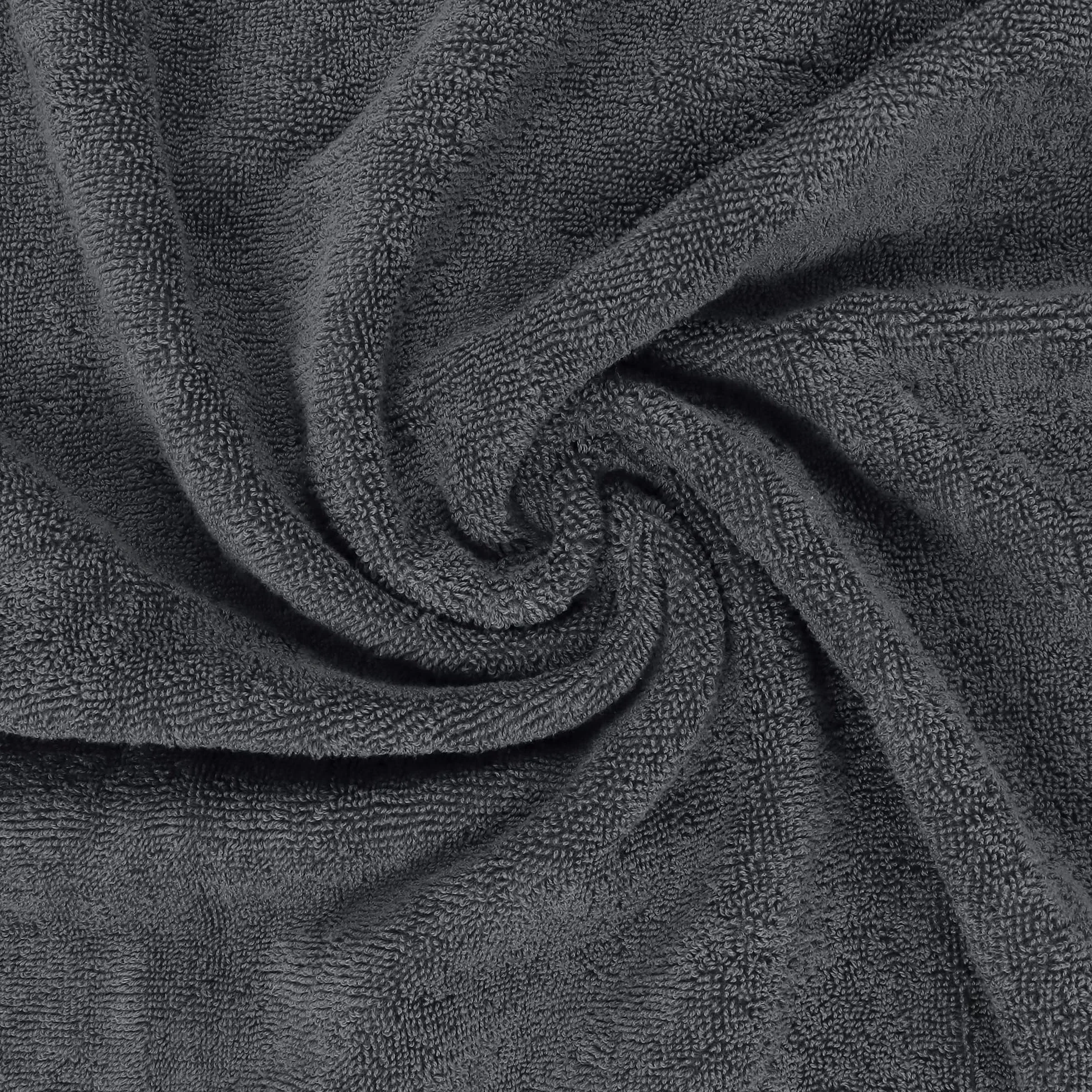 Utopia Towels 8-częściowy zestaw ręczników z bawełny z zawieszką – 2 ręczniki kąpielowe, 2 ręczniki do rąk i 4 ściereczki do mycia (szary)
