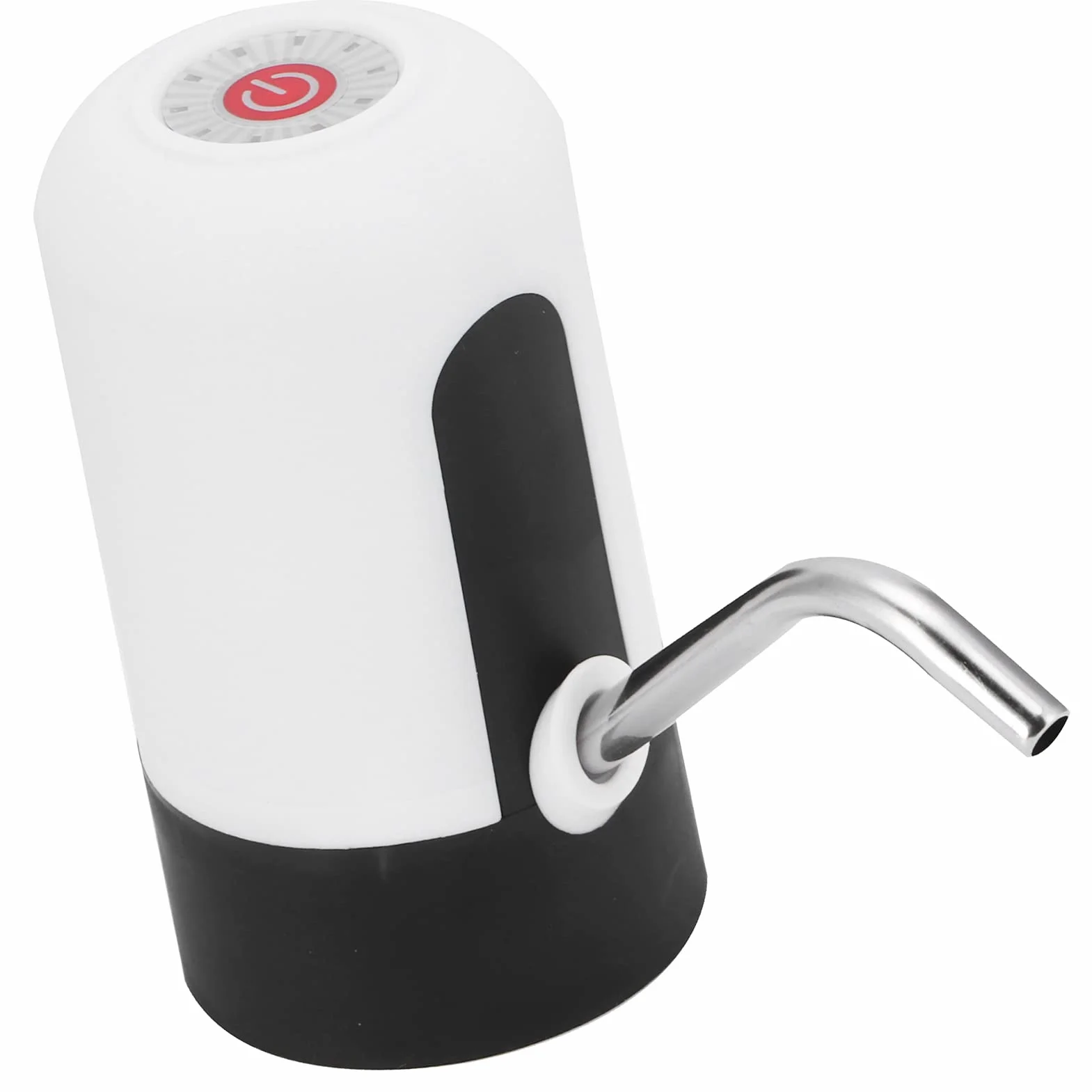 Pompa do Butelek na Wodę, 4,5L ~ 18,9L Przenośny Dozownik do Butelek na Wodę Elektryczna ładowarka USB Automatyczna Pompa Wody Pitnej do Kuchni Biuro Domowe Pikniki Kempingowe(biały)