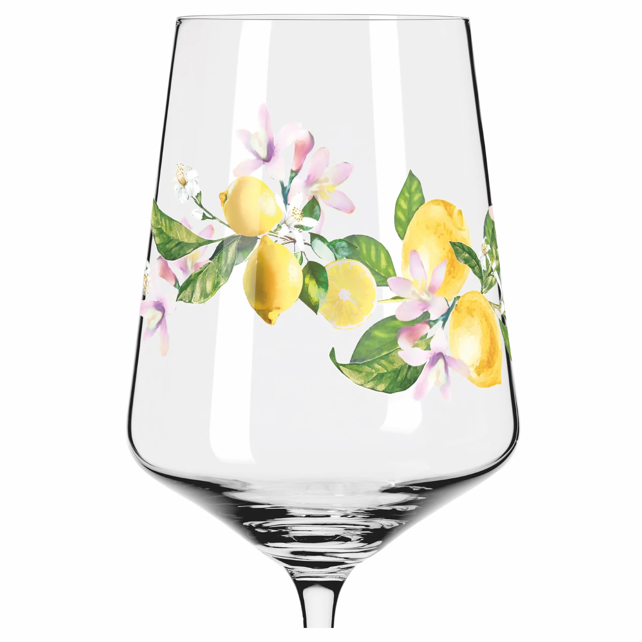 RITZENHOFF 6041005 Kieliszek do aperitifu, 500 ml, zestaw 2 sztuk, seria letnia rosa, do spryskiwacza, wąsy, motyw cytryny, wyprodukowano w Niemczech, żółty, zielony, różowy