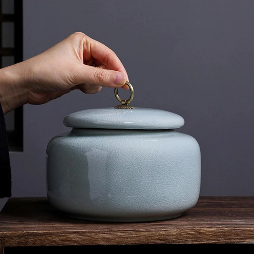 Puszka na herbatę ceramiczna przechowywanie zielona herbata czarna herbata gospodarstwo domowe 1300 ml pudełko na herbatę kamionka suszone owoce cukierki słoik pojemnik na herbatę
