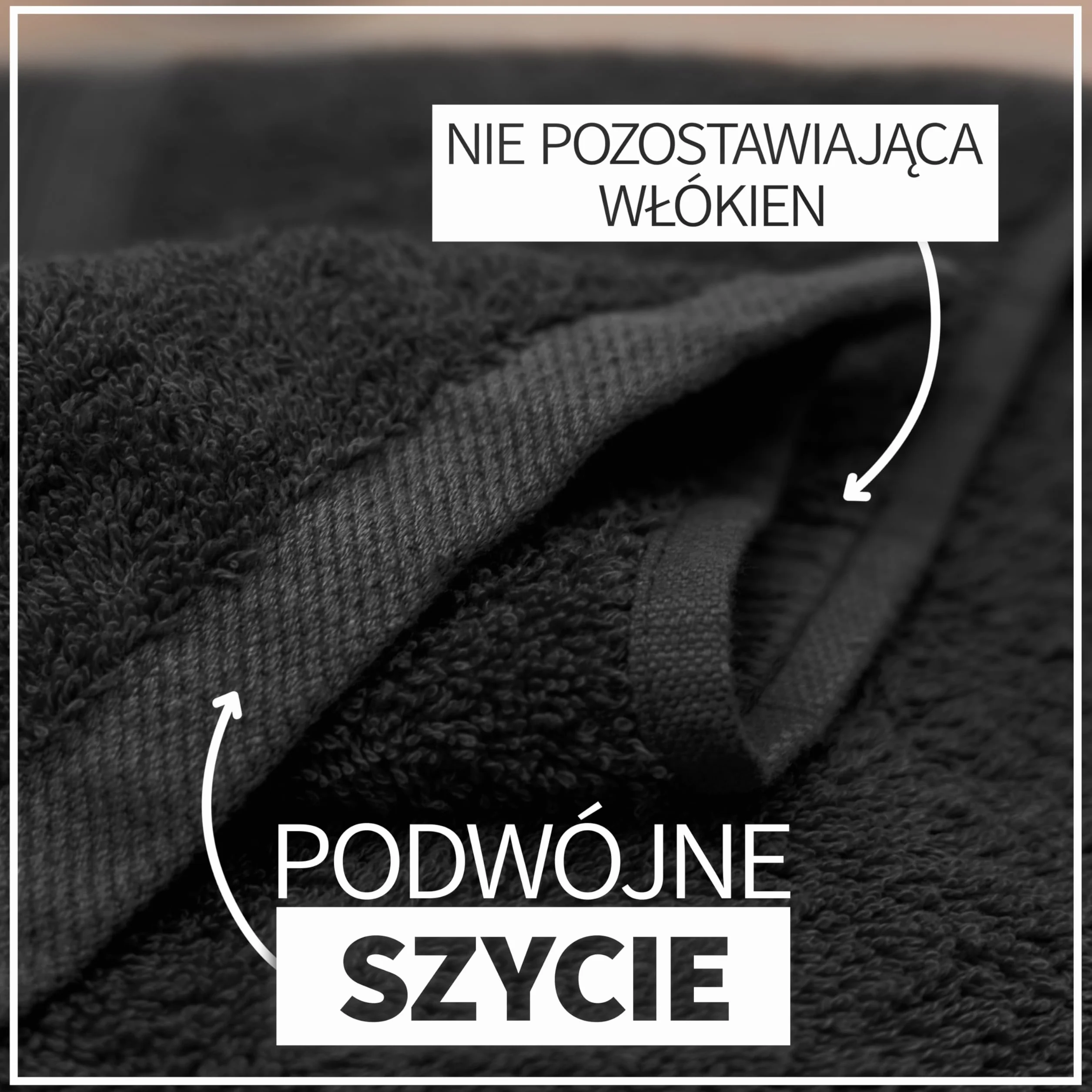 NatureMark 2-pak ręczników prysznicowych jakości premium 70 x 140 cm ręcznik prysznicowy dwupak kolor: czarny