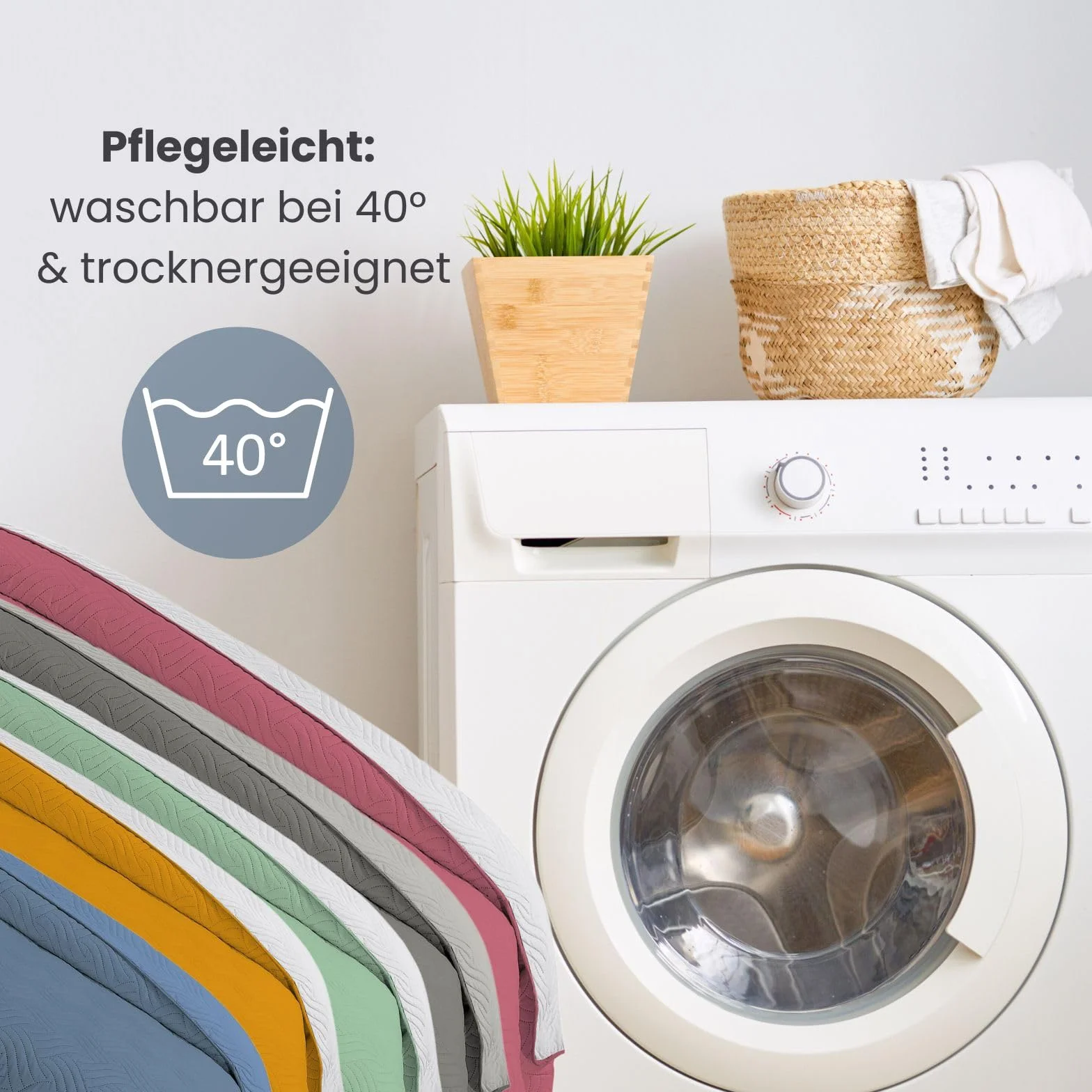 Wometo OekoTex Narzuta 220 x 240 cm Poszewka z Mikrofibry Szara Watowana Pikowana Dwustronna XXL