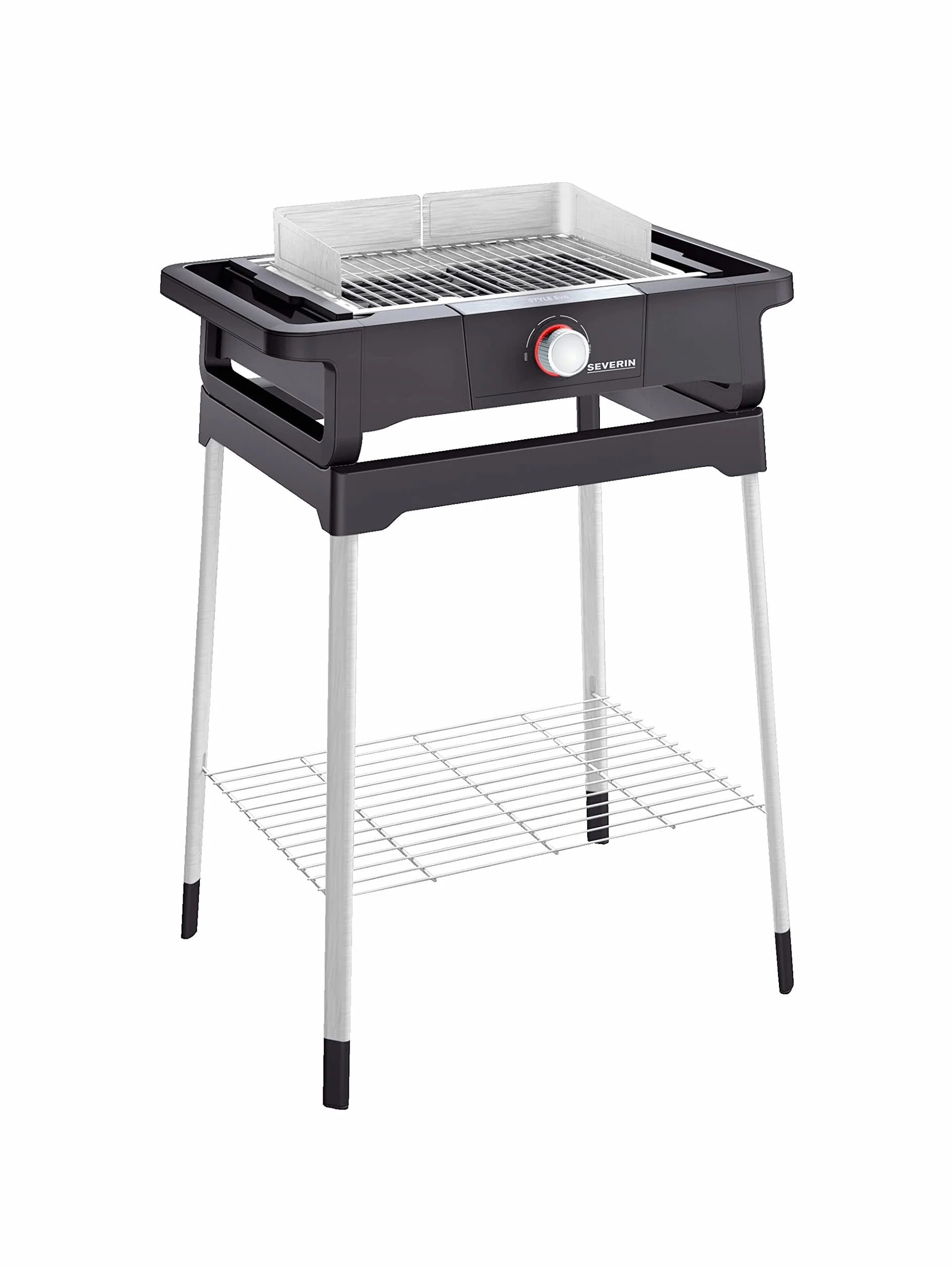 Severin PG 8124 Style Evo S Standgrill, 2500W, regelbarer Thermostat, Tischgrillfunktion, schwarz