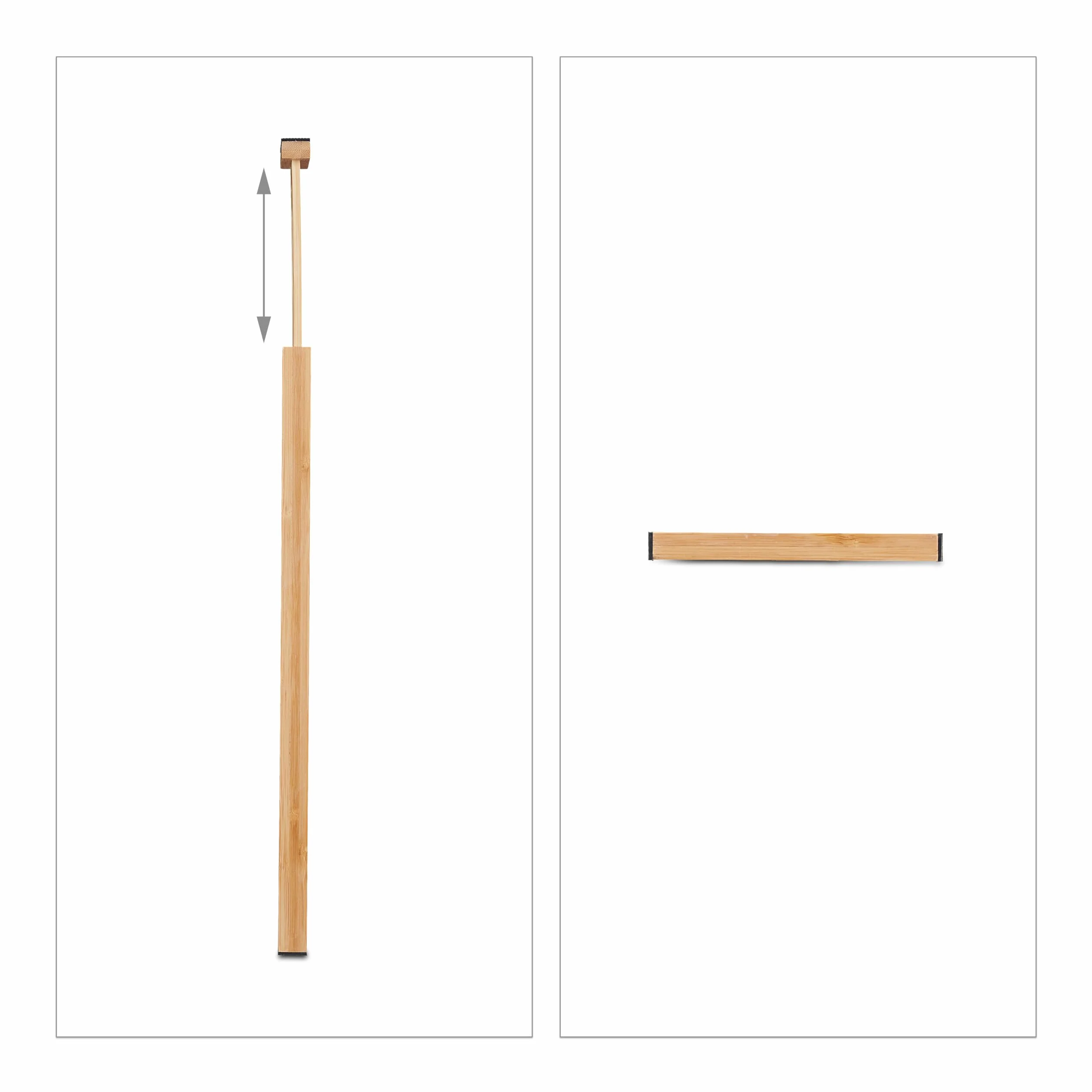 Relaxdays Separator do szuflad 10-częściowy zestaw regulowana długość 43,5-56,5 cm bambus