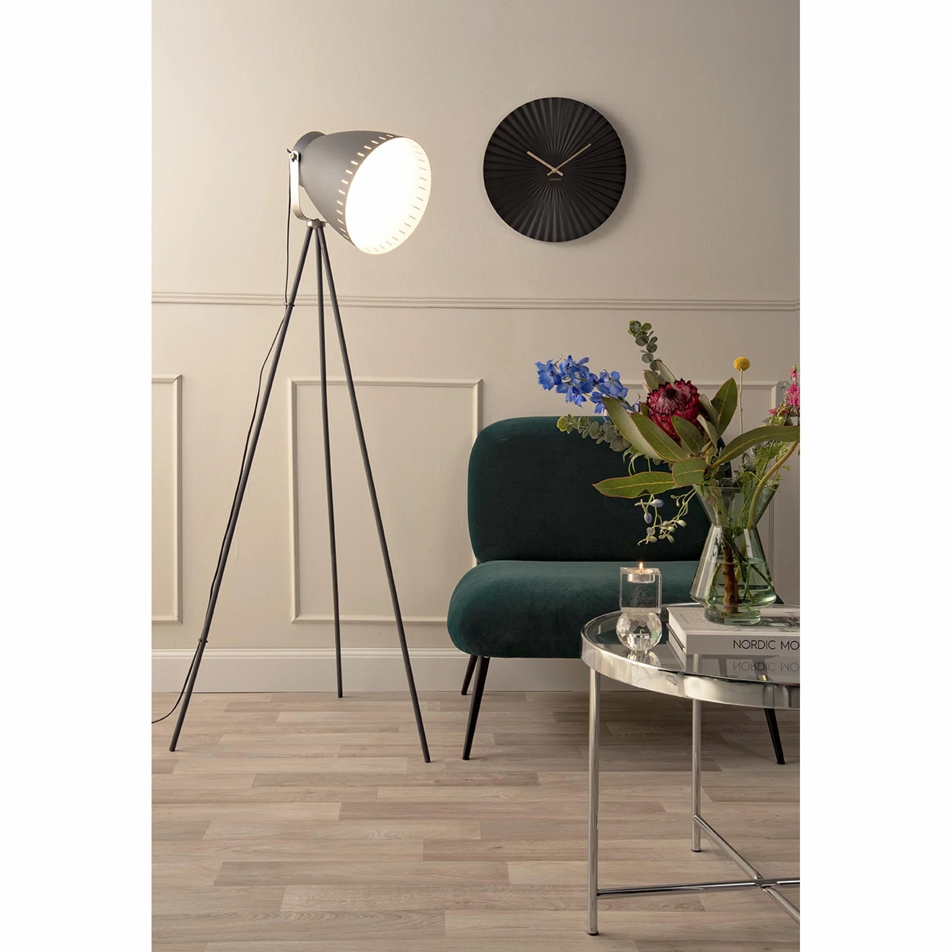 Karlsson KA5658BK Zegar ścienny Sensu czarny Ø 50 cm XL