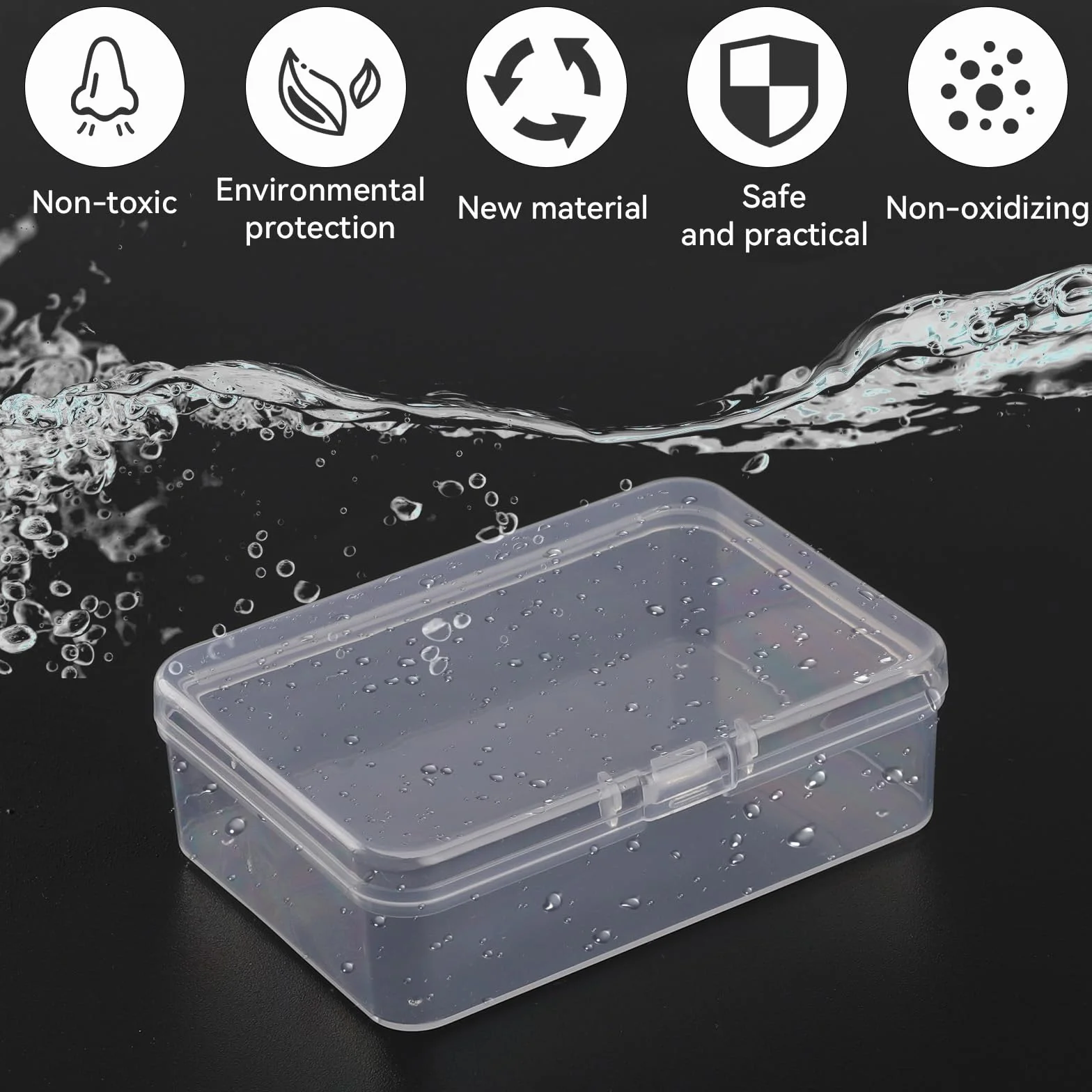 Plastikowe pudełko do przechowywania przezroczyste mini puste pudełka akcesoria do majsterkowania 6 sztuk