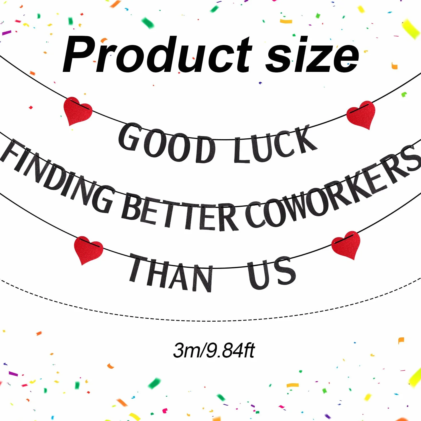 Good Luck Finding Better Coworkers Than Us Baner, Baner na Pozegnanie Wspólpracownika Dekoracje na Przyjecie Pozegnalne Baner na Szczescie Pozostawienie Dekoracji Dla Wspólpracowników