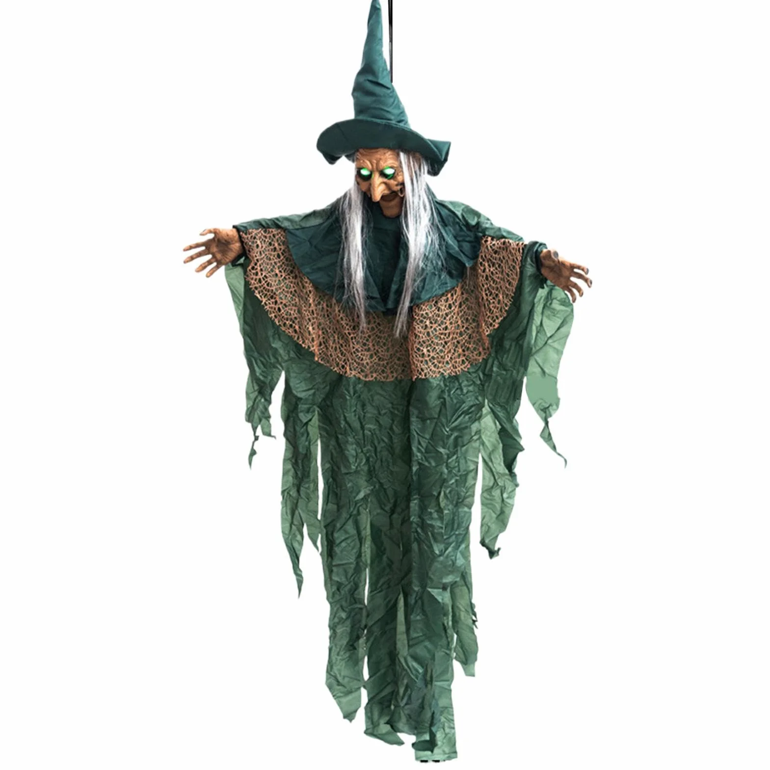 Outdoor Halloween Witches Akcesoria do domu Nawiedzony Latający Animowany | Dekoracje na Halloween na werandę taras podwórko ogród trawnik karnawał świąteczne spotkanie