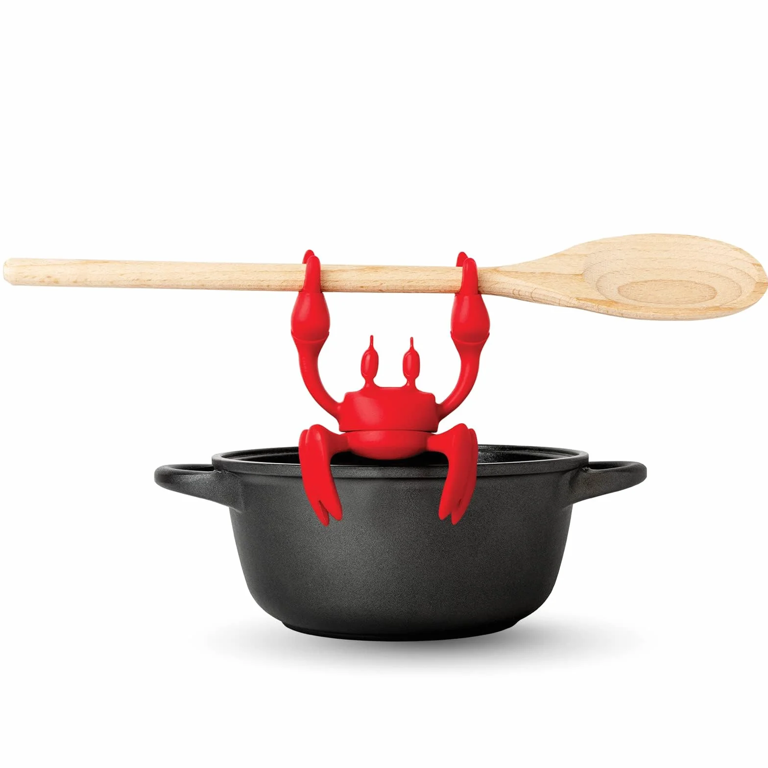 OTOTO Red The Crab Silikonowa podpórka na przybory – prezenty kuchenne, silikonowa podpórka na łyżki – odporna na wysokie temperatury kuchnia – uwalniacz pary, podpórki i uchwyty na pałeczki