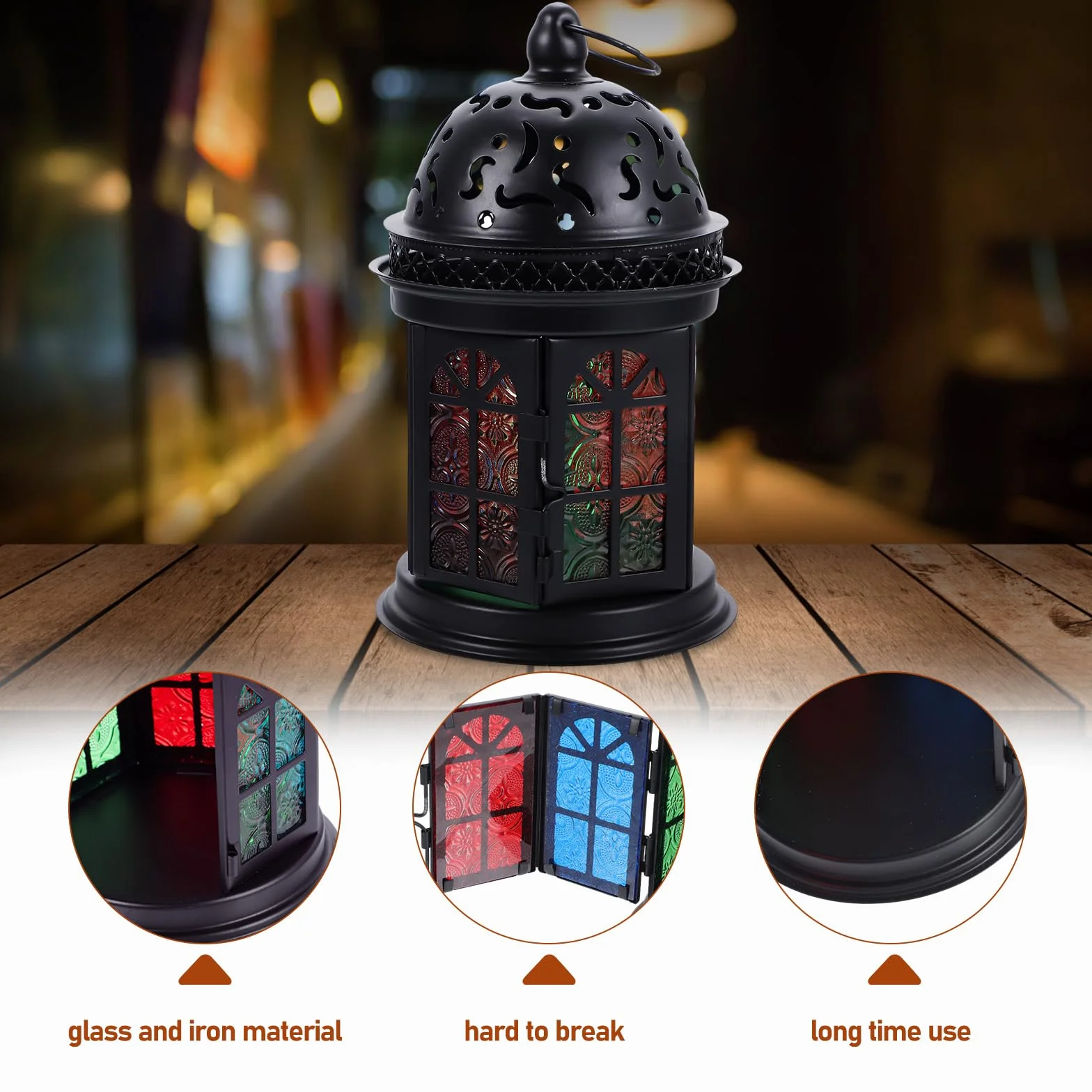 PRETYZOOM Retro lampa wiatrowa w stylu europejskim świecznik na parapecie latarnia dekoracyjna latarnia do wnętrz vintage świecznik metalowy żelazny tealight ślub