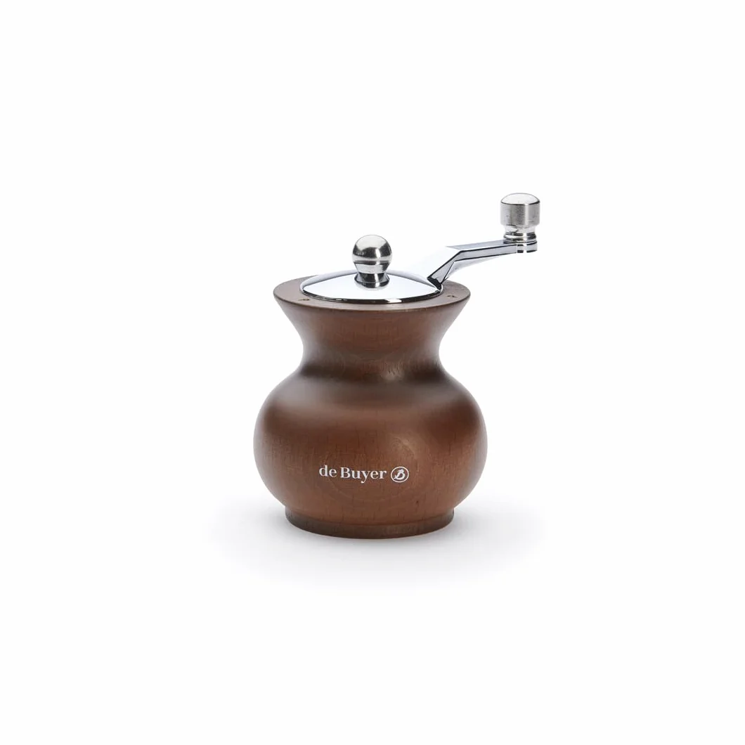 DE BUYER Mecanisme Metal Poivre P292.070202 młynek do pieprzu Boogie ciemny, 7 cm, drewno bukowe