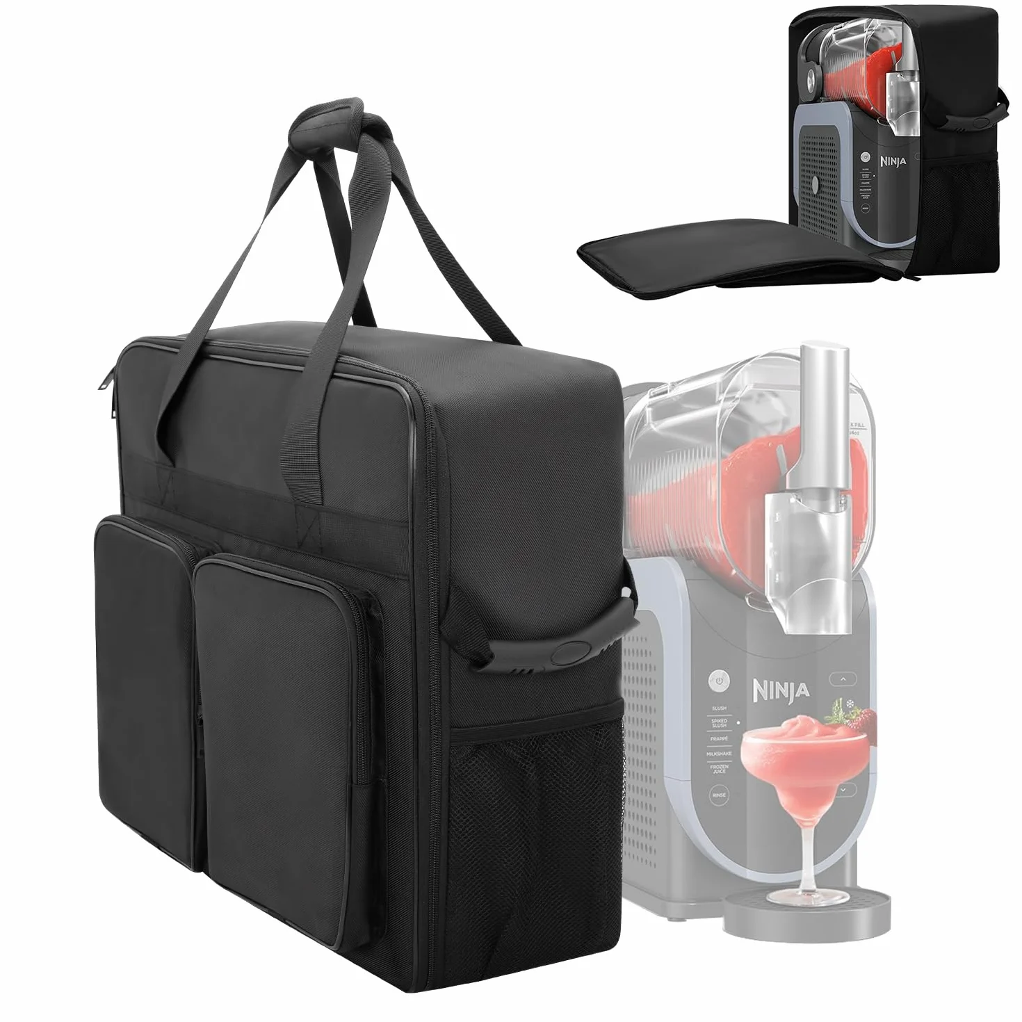 Torba do przenoszenia maszyny Ninja Slishie FS301/FS300, akcesoria do maszyny ninja lushie, przenośna torba do przechowywania na zewnątrz z otworem z przodu, konstrukcja z wieloma kieszeniami