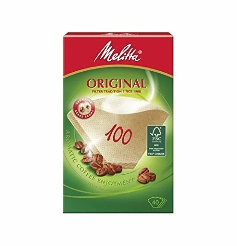 Worki filtracyjne Melitta Original 100 do kawy 400 sztuk naturalny brązowy