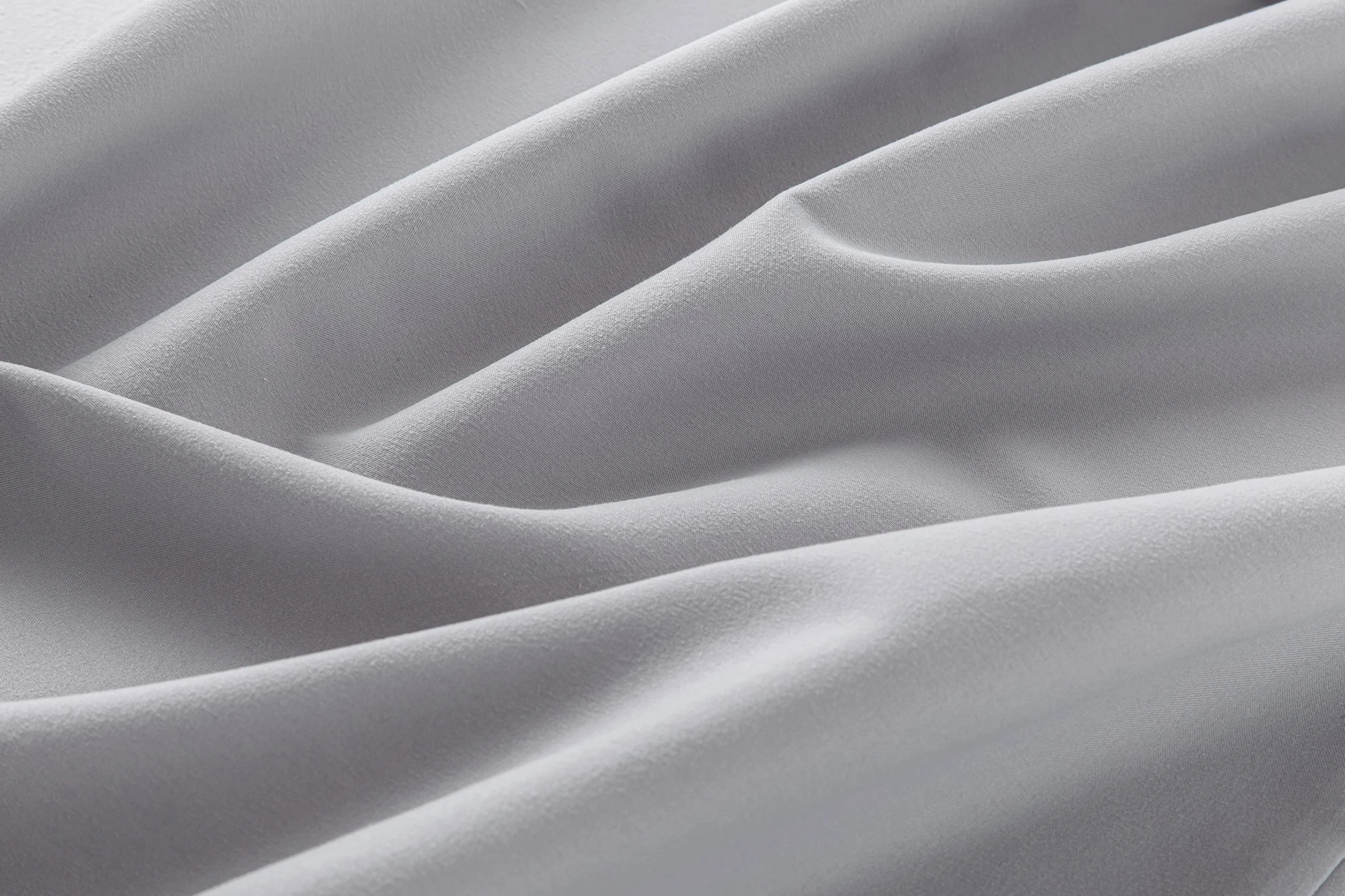 Todocama 4-częściowy zestaw pościeli prześcieradło z gumką poszewki 50x80cm łóżko 150x190/200 cm jasnoszary