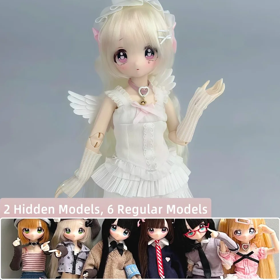 niannyyhouse BJD Blind Box Figurki, seria Denpa Girl, manekin z przegubem kulowym z ubraniem, figurka kolekcjonerska (1 szt.)