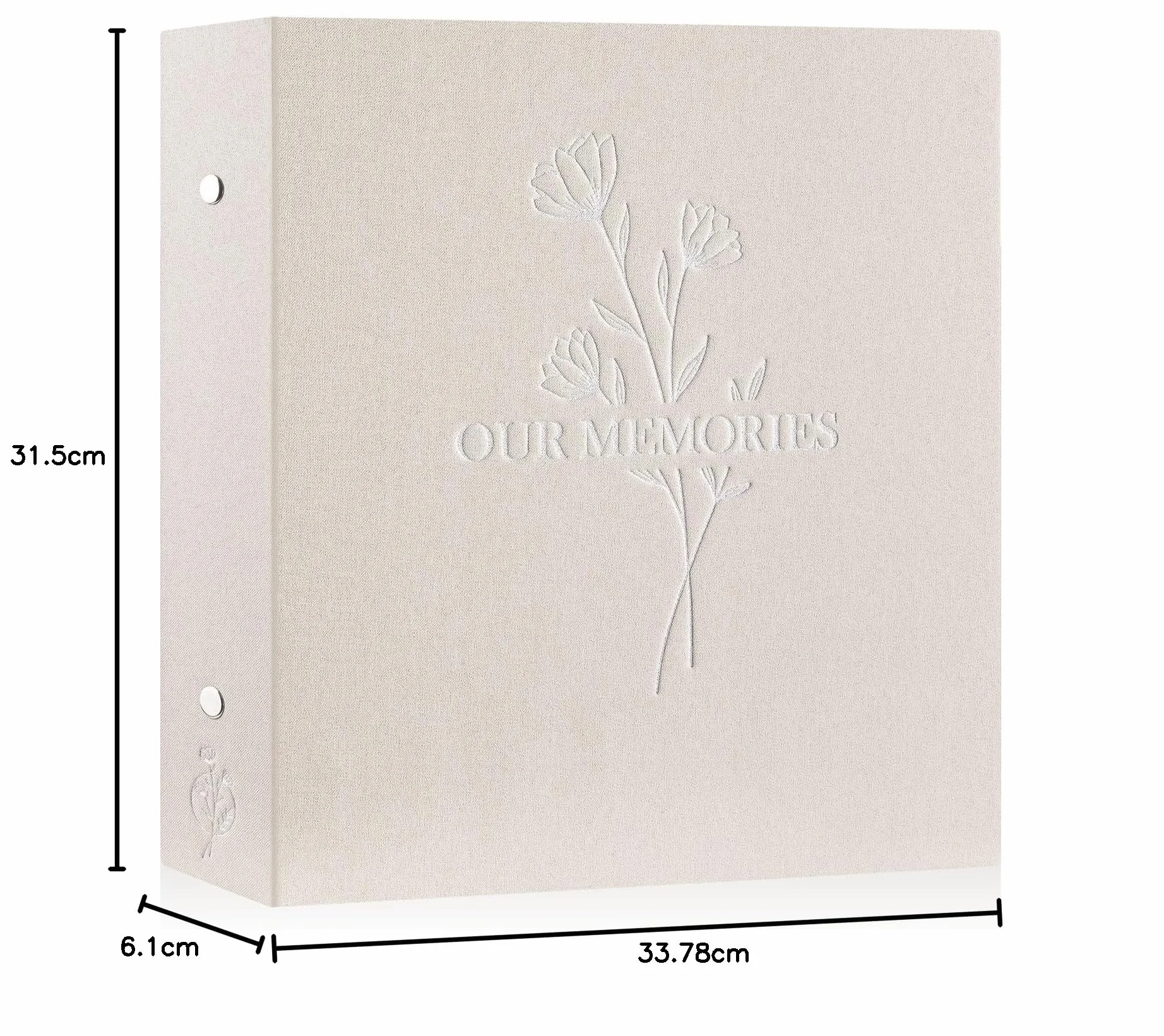 Lanpn Album na zdjęcia, 4 x 6, 600 kieszeni, len o dużej pojemności, nasze wspomnienia, twarda okładka, duża fotoksiążka, która pomieści 600 pionowych i poziomych obrazów, beżowy