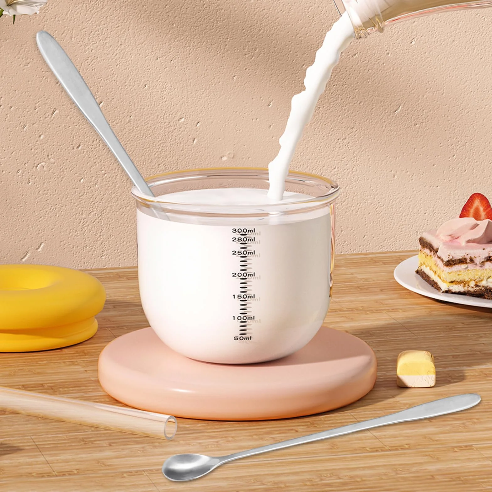 Łyżki do Latte Macchiato Zestaw 12 Sztuk ze Stali Nierdzewnej