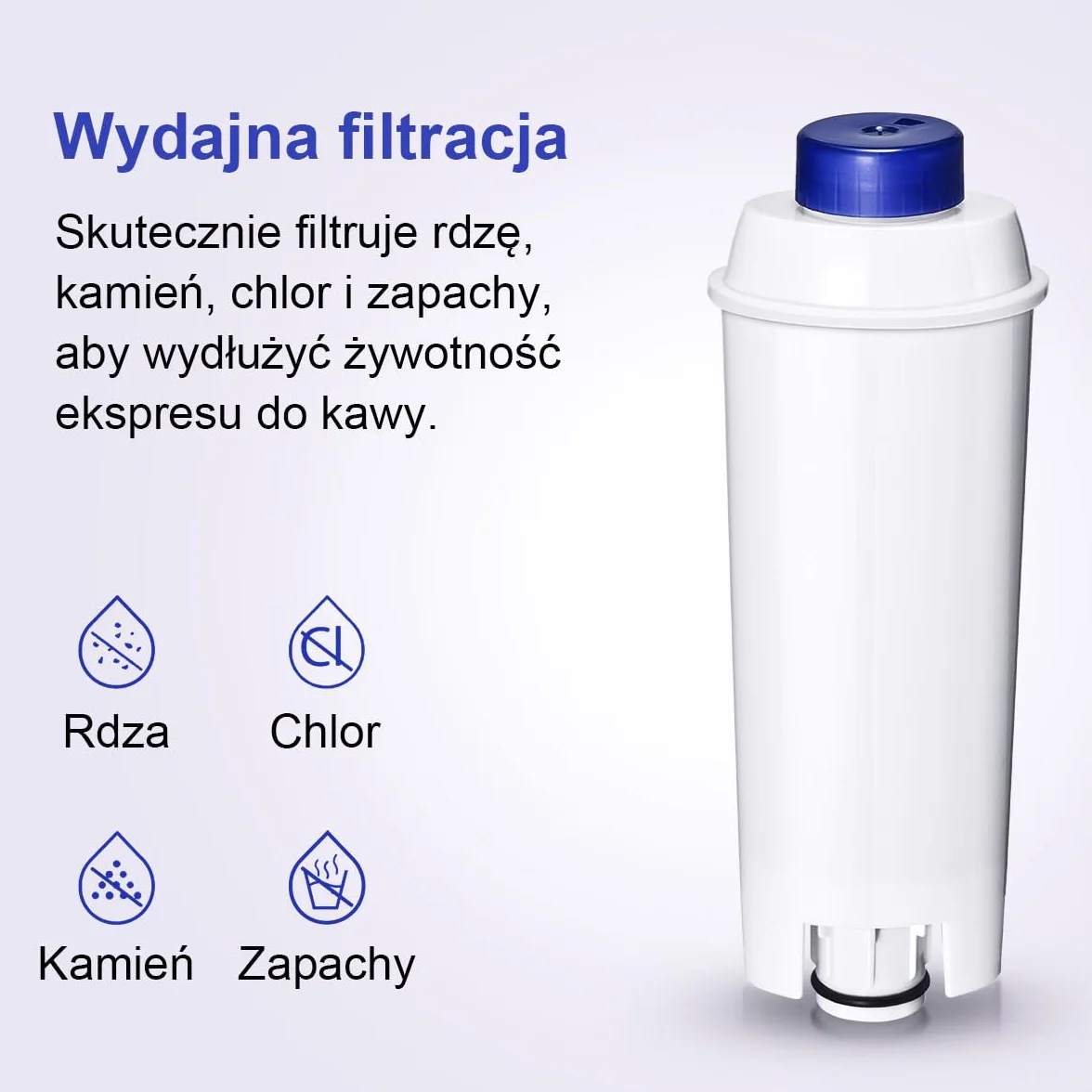 Filswa Filtr wody do ekspresu do kawy, zamiennik kompatybilny z serią Delonghi ECAM, Dinamica, Cappuccino System, Magnifica, ETAM Autentica i różnymi modelami Esam, (10)