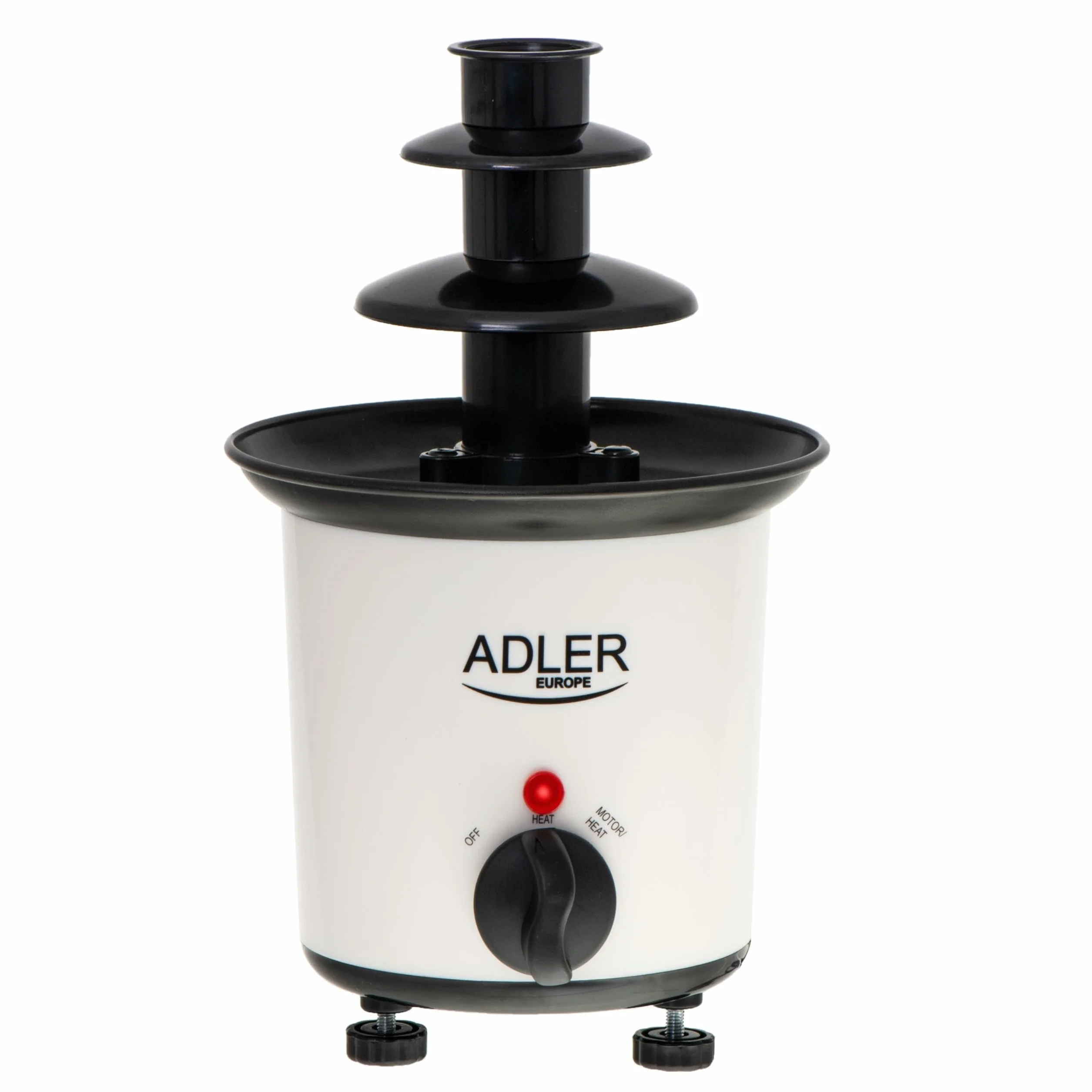 Adler AD 4487 Fontanna do Czekolady 200ml z Patyczkami, Moc 30W, Regulowane Podgrzewanie, Stabilna Konstrukcja, Kolor Biały
