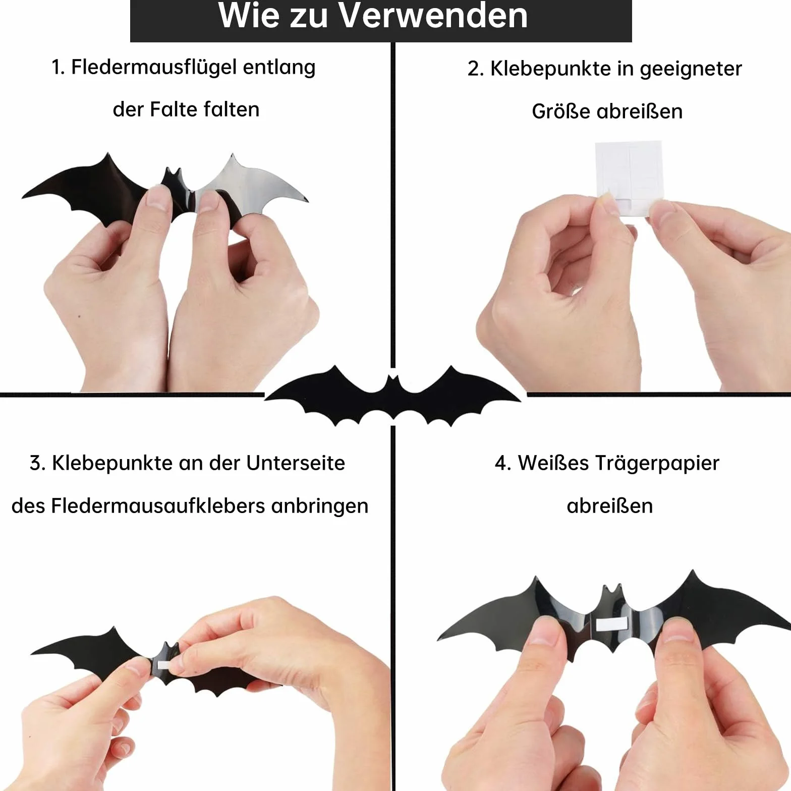 ALEGRE Duchy, Pająki, Nietoperze Dekoracja na Halloween, Zestaw naklejek 30 szt. na Halloween, zestaw przerażających naklejek 3D, naklejki z nietoperzami dekoracyjnymi+naklejki z pajęczyną dekoracyjną
