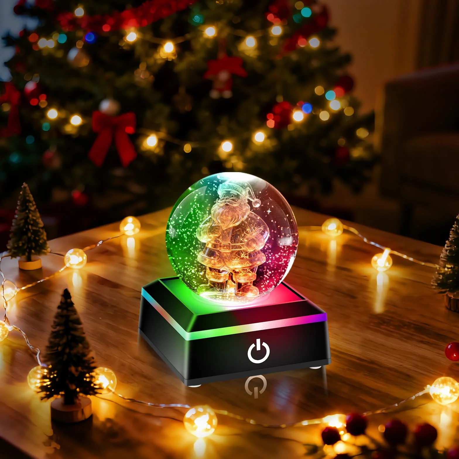 EEEKit Podświetlana Podstawka LED do Kryształu, 2PCS Zmieniająca Kolory