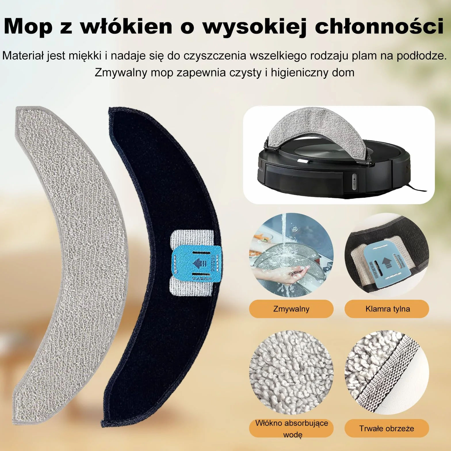 Zestaw 26 akcesoriów do iRobot Roomba Combo j7+ j9+ 10 Max robot odkurzający 4 szczotki rolkowe 6 szczotek bocznych 4 filtry HEPA 4 ściereczki