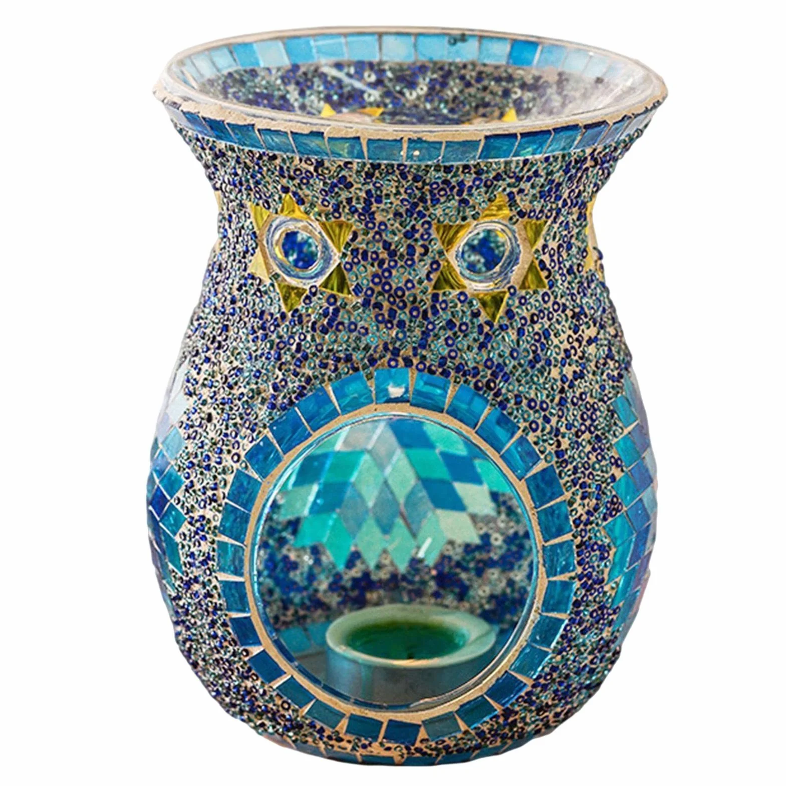 Ceramiczna lampa zapachowa do wosku, ?wiecznik na podgrzewacze, palnik na olej, lampa zapachowa ze ?wiecznikiem na ?wiece, ?wiecznik typu , baza zapachowa, palnik zapachowy
