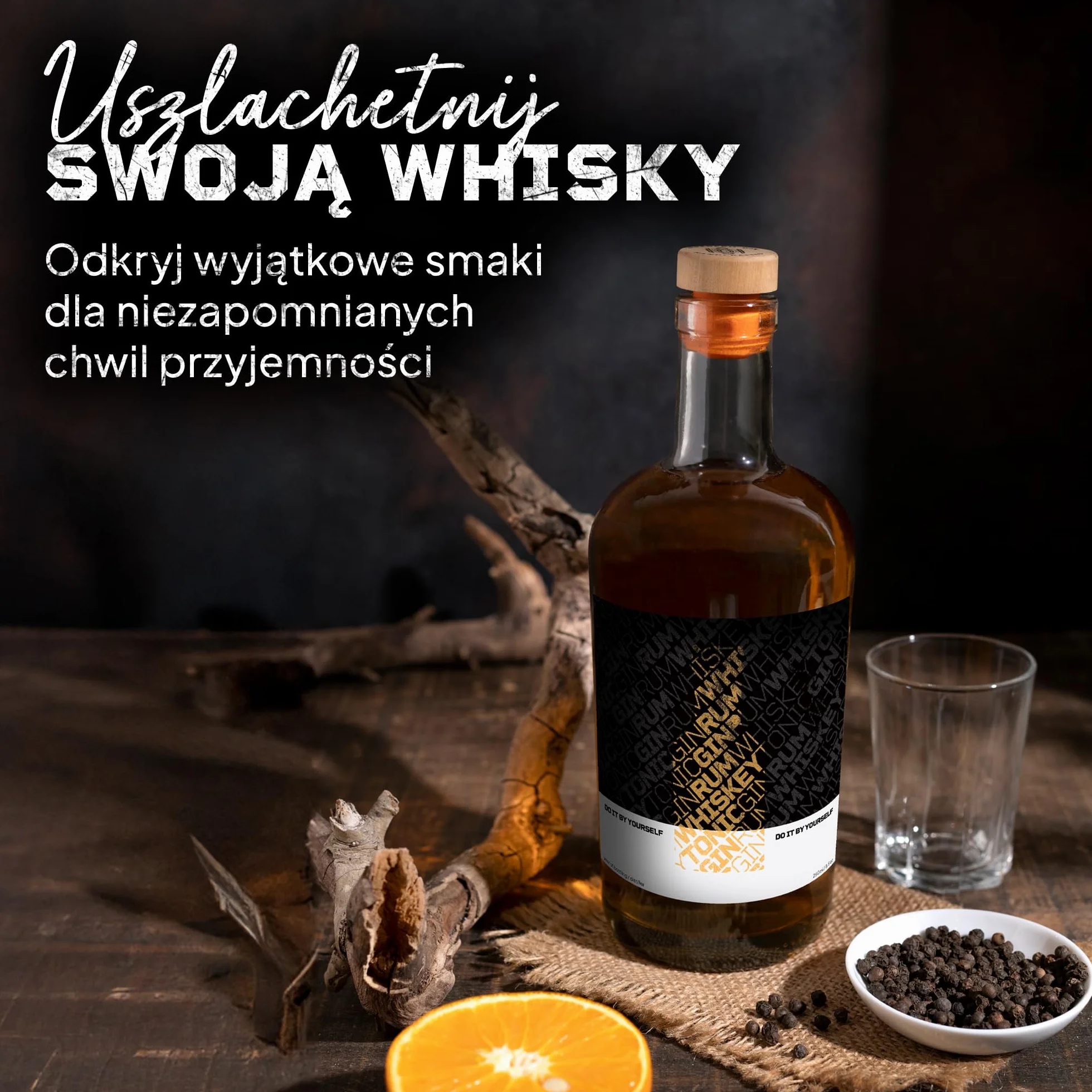 DIBYS Zestaw do Tworzenia Whiskyu – 12 Naturalnych Botanicals i Akcesoria | DIY Zestaw Degustacyjny | Prezent dla Miłośników Trunków | Ekskluzywny Set z 4 Przepisami