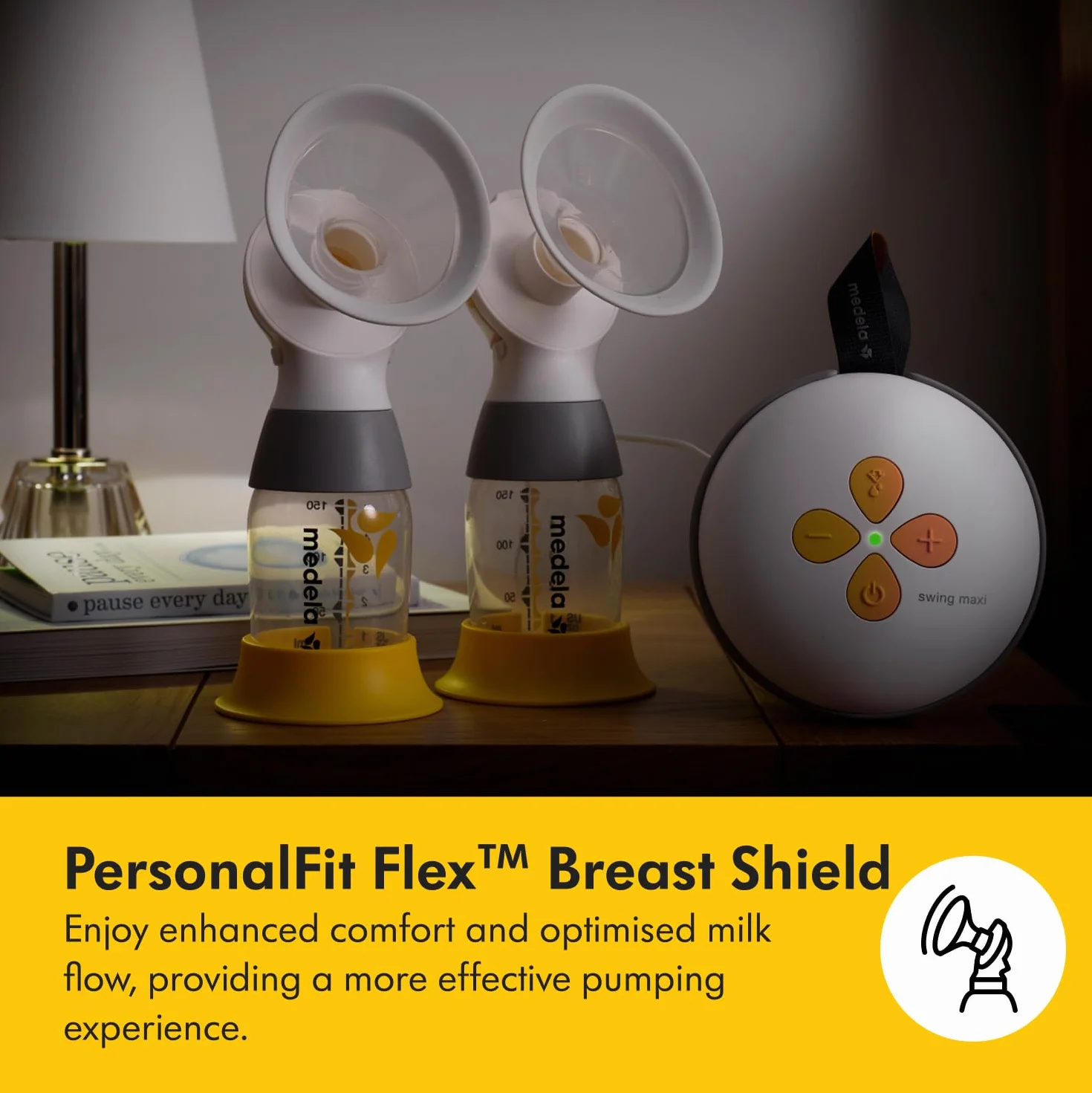 Medela 101041609 Laktator, Żółty/Biały, 24 mm