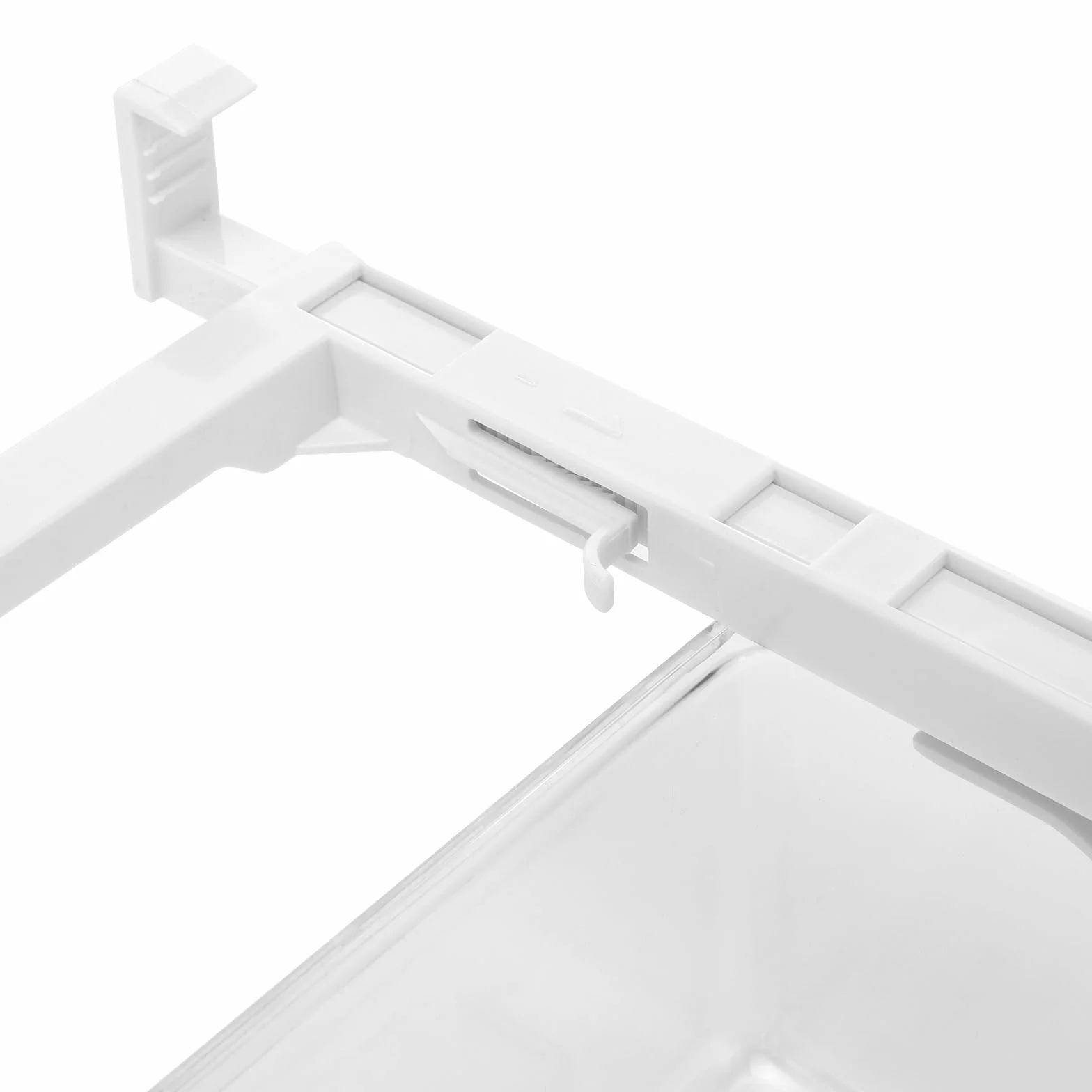 SINJEUN Organizator do lodówki, 2 sztuki, 30,5 x 19,8 x 9,5 cm, do zawieszenia, z tworzywa sztucznego, przezroczyste pudełko