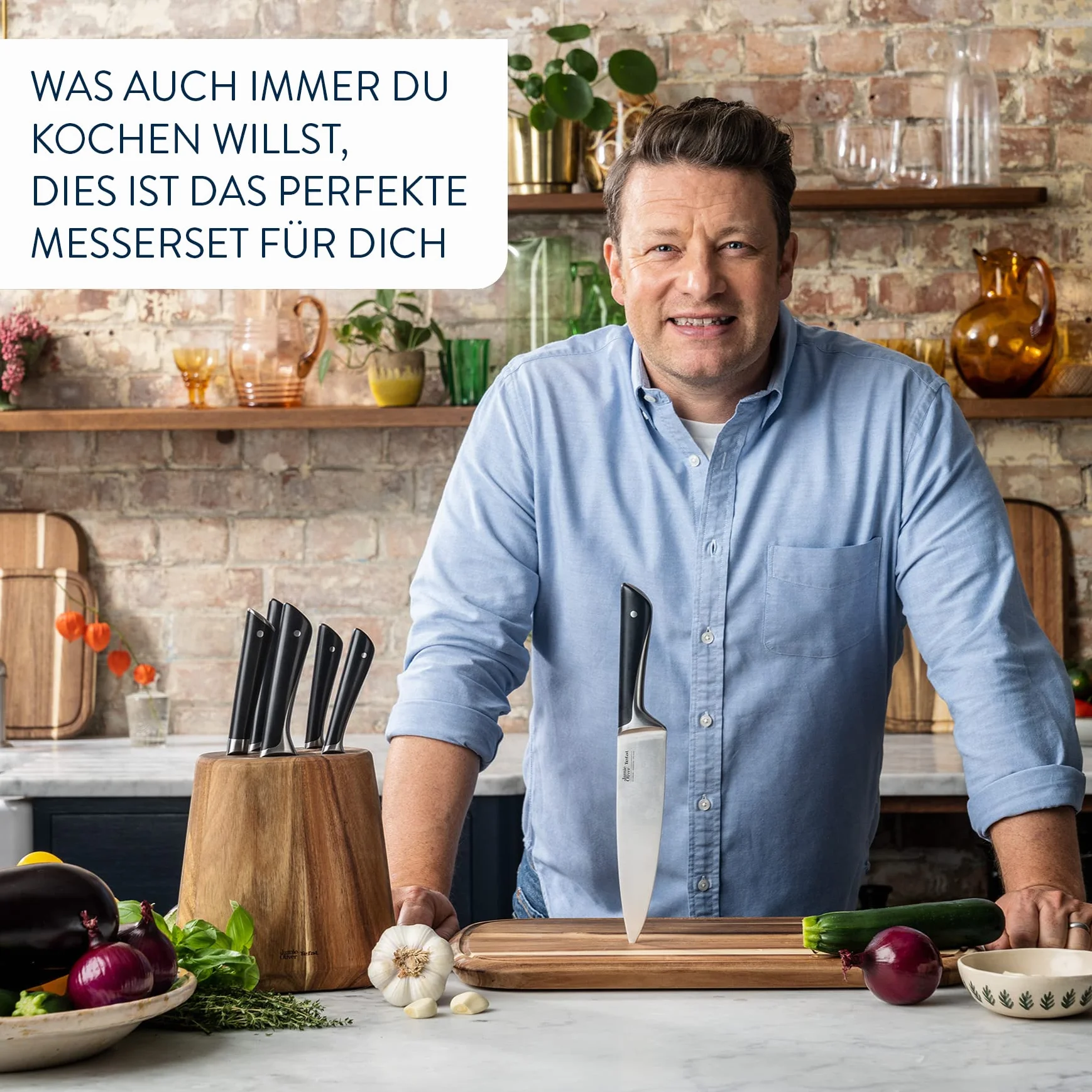 Tefal Jamie Oliver Nóż Kuchenny, Czarny, 16,5cm
