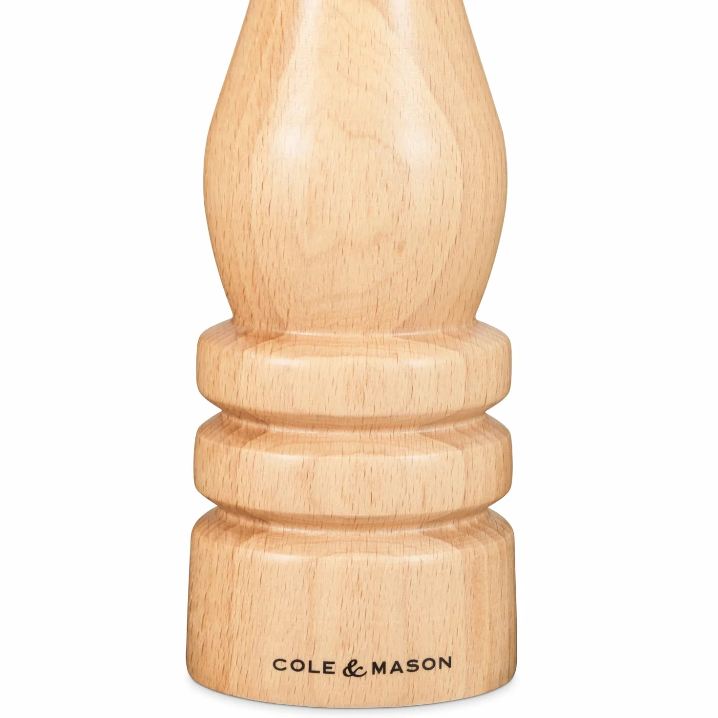 Cole & Mason London Zestaw młynków do soli i pieprzu z naturalnego buku, 220 mm, precyzyjne mechanizmy węglowe/ceramiczne, młynki do soli i pieprzu z regulowanym mieleniem, drewno bukowe, zestaw