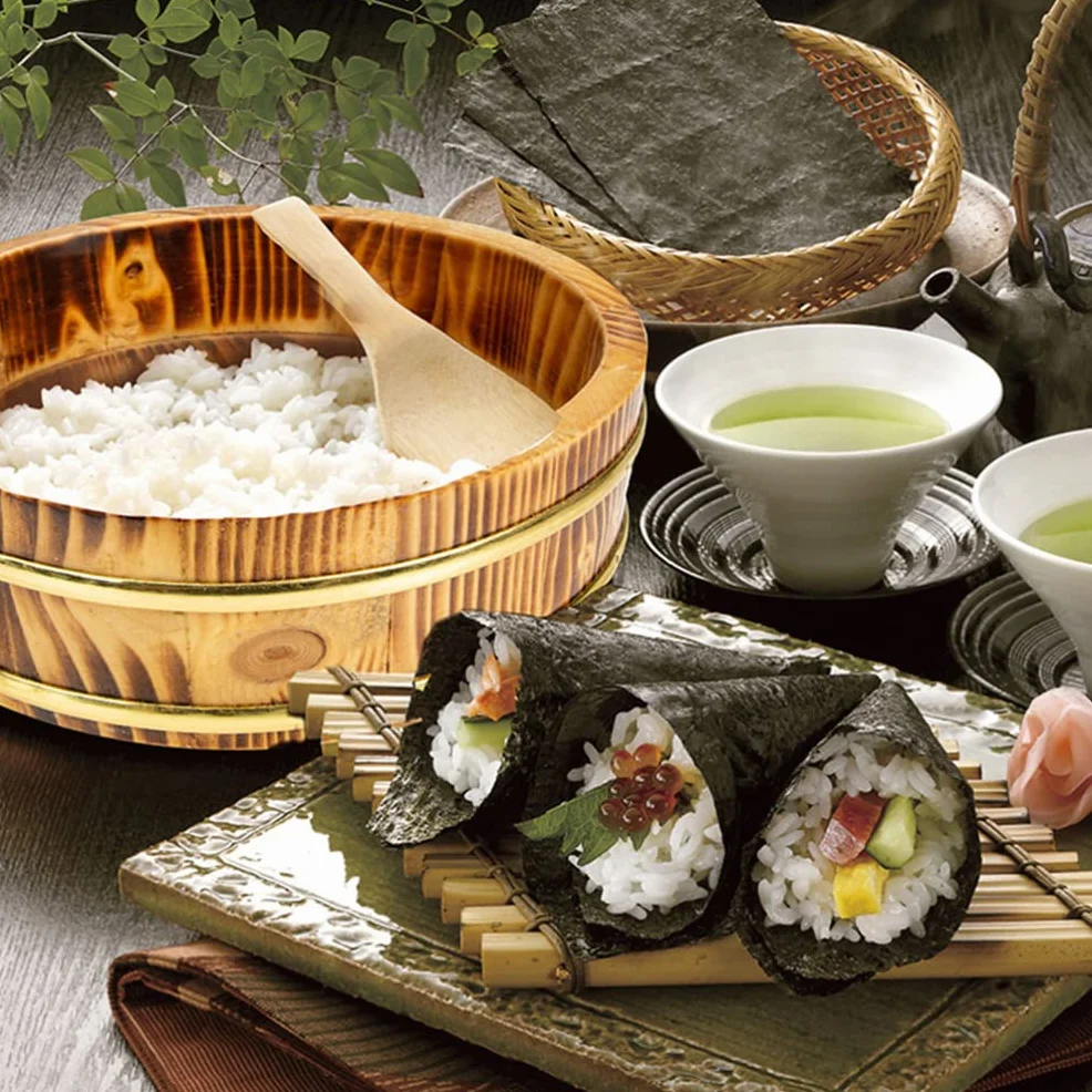 Pudełko na Sushi Drewniane wiadro na ryż Miska na ryż do sushi Pojemnik na jedzenie z pokrywką Wanna do mieszania ryżu Sushi Gotowanie Parowiec dla restauracji Strona główna Kuchnia Drewniane wiadro