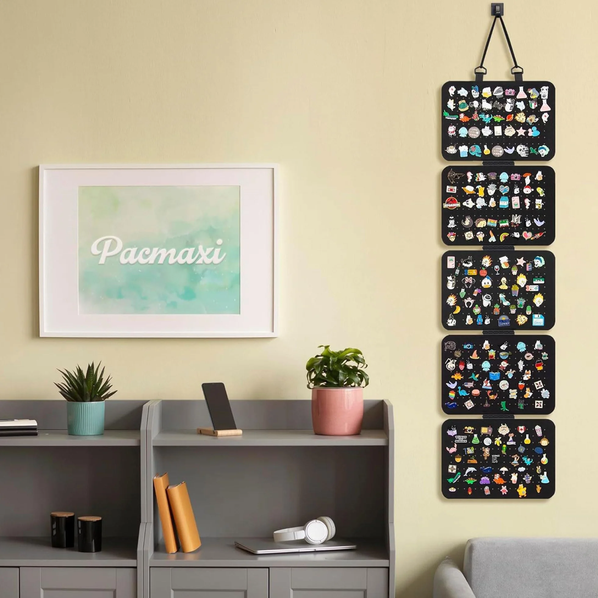 Kolekcja Pin Wyświetlacz ścienny Stojak Stojak Stojak na broszkę Wiszący Biżuteria Etui Etui na plakietkę Organizer ścienny Pin Organizer
