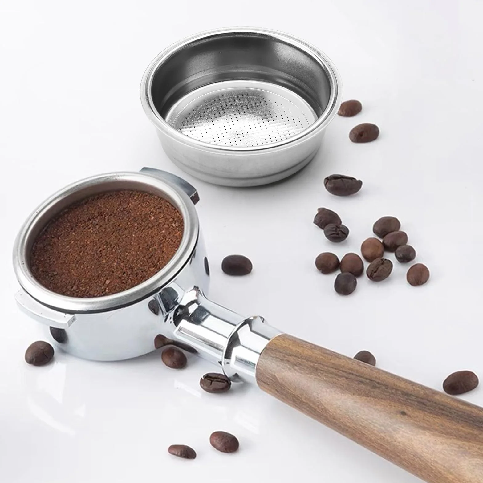 Sitko do kawy 51 mm, stali nierdzewnej, espresso, Delonghi, kosz filtrujący, 8-10 g