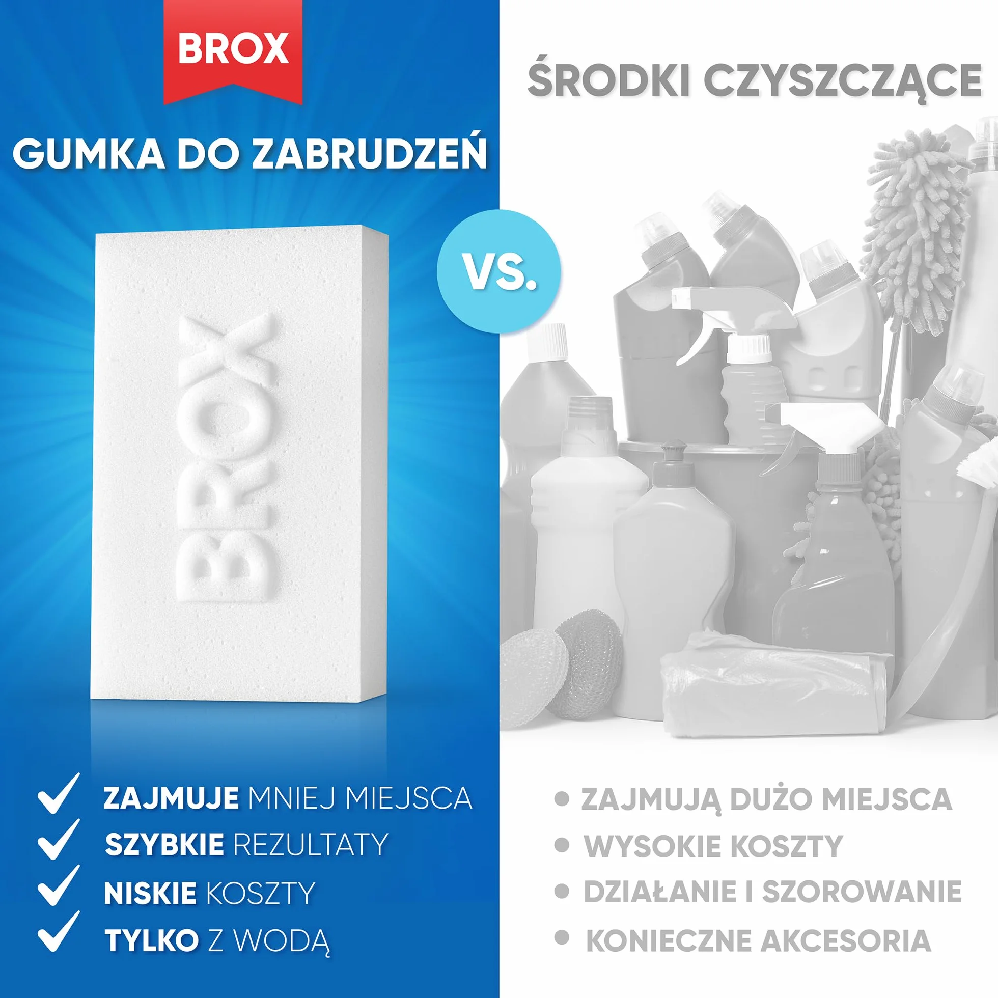 BROX® 18x Magiczna guma – Gąbki czyszczące – Guma do czyszczenia butów – Środek do czyszczenia butów – Magiczna gąbka do trampek, usuwa plamy i uporczywe zabrudzenia – Środek do usuwania plam