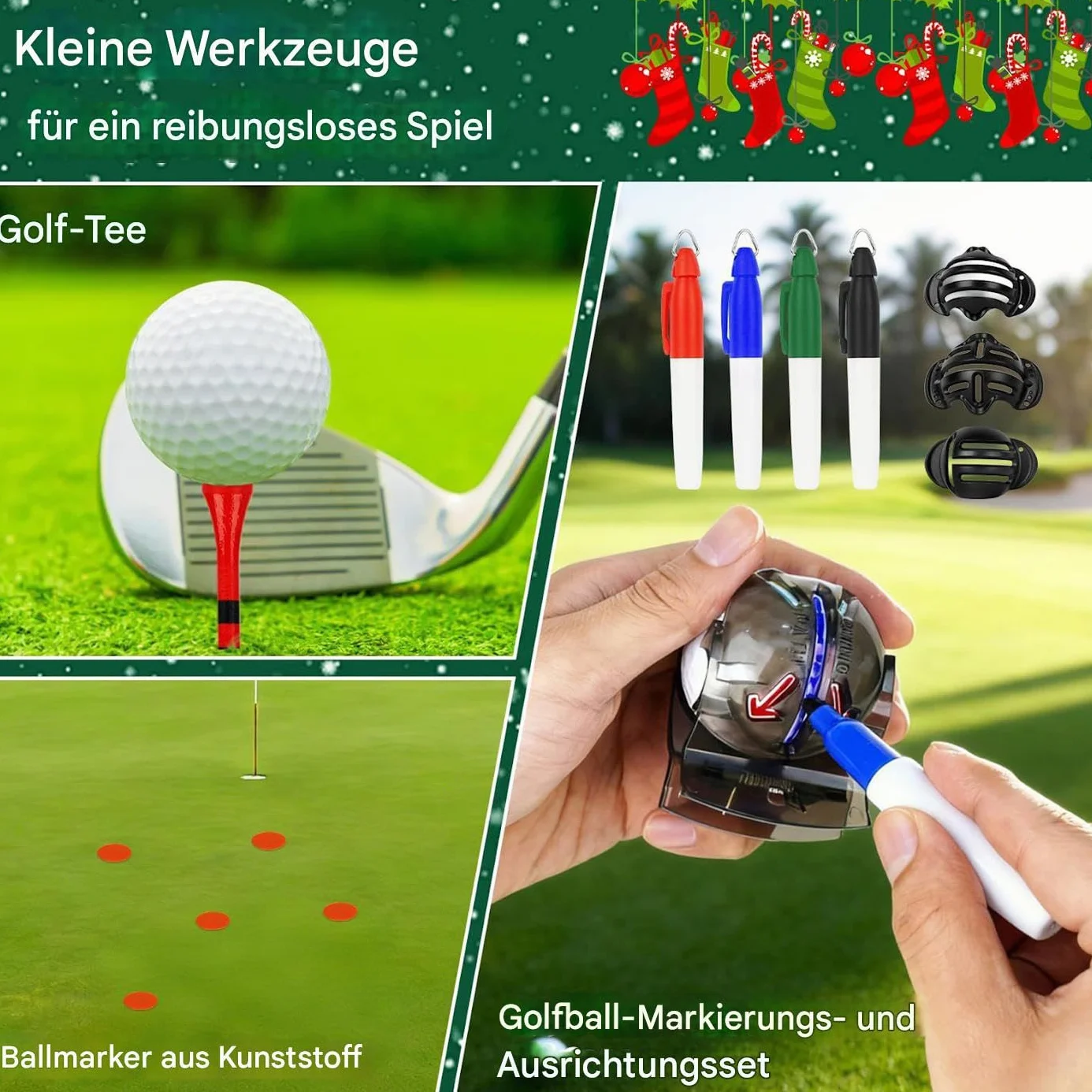 Kalendarz Odliczania do Świąt Bożego Narodzenia 24 Dni Golfowego Odliczania | Akcesoria Golfowe dla Początkujących Gra Sportowa Szkolenie Kurs Impreza Sportowa