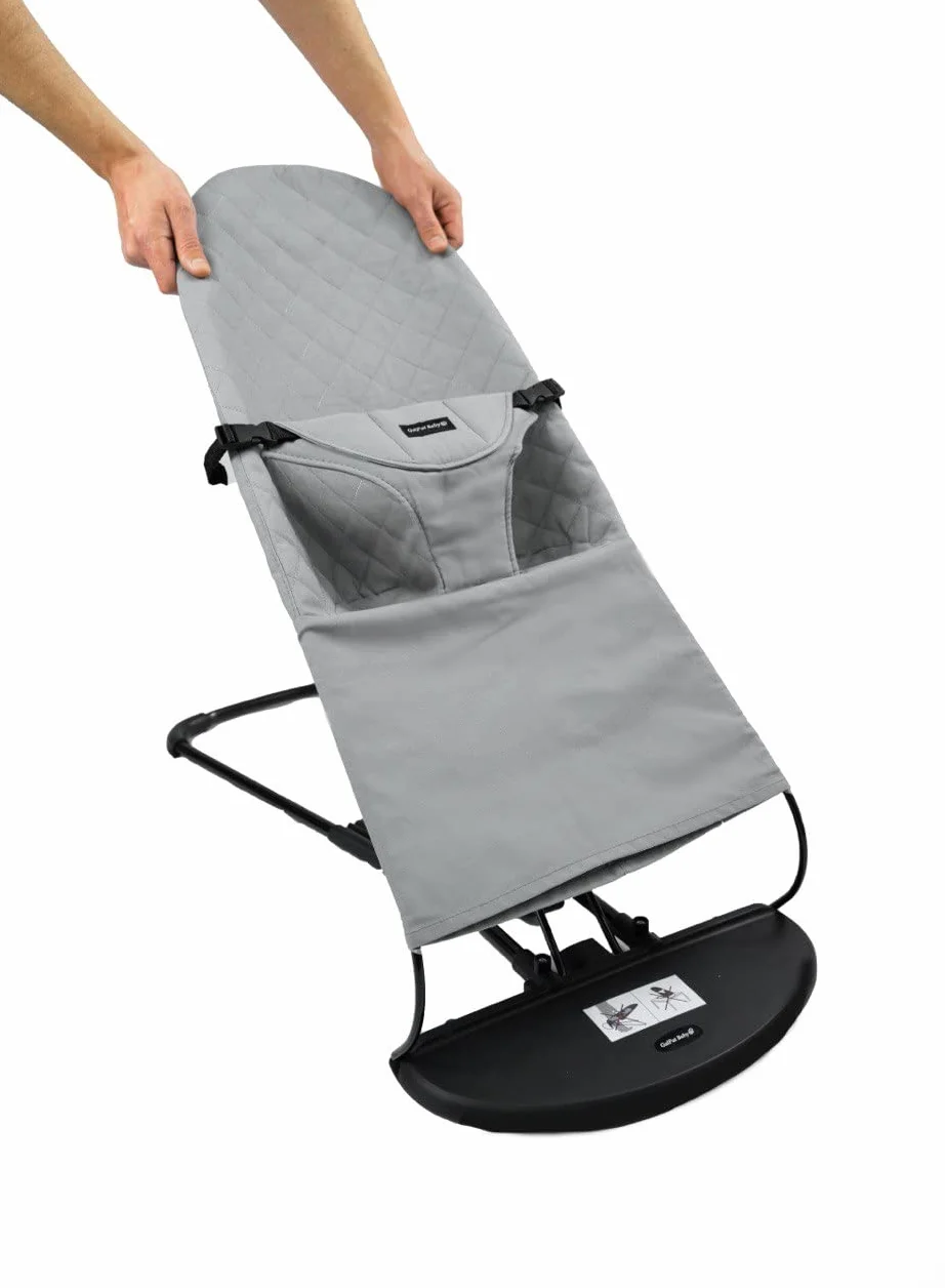 GalPat Baby Pokrowiec hamakowy kompatybilny Babybjorn i GalPat Baby - składany fotel hamak - 100% naturalna bawełna antyalergiczna - kolor szary