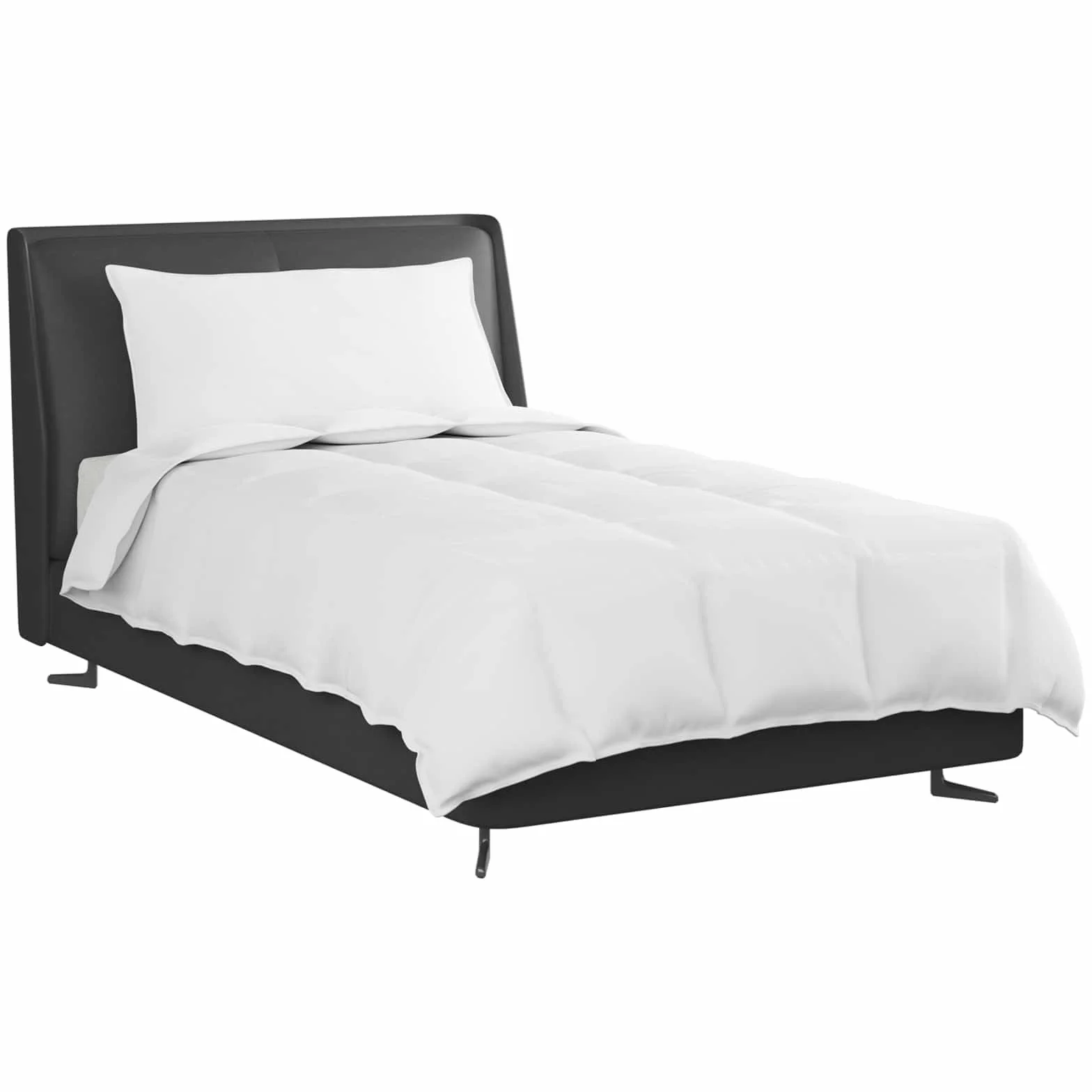 vidaXL Kołdra 2-w-1 z poduszką 2 pcs Biały Pióra down, Nowoczesna pościel, prostokątny zestaw, oddychający materiał, miękkie łóżko, poduszka w zestawie, lekkie i stylowe